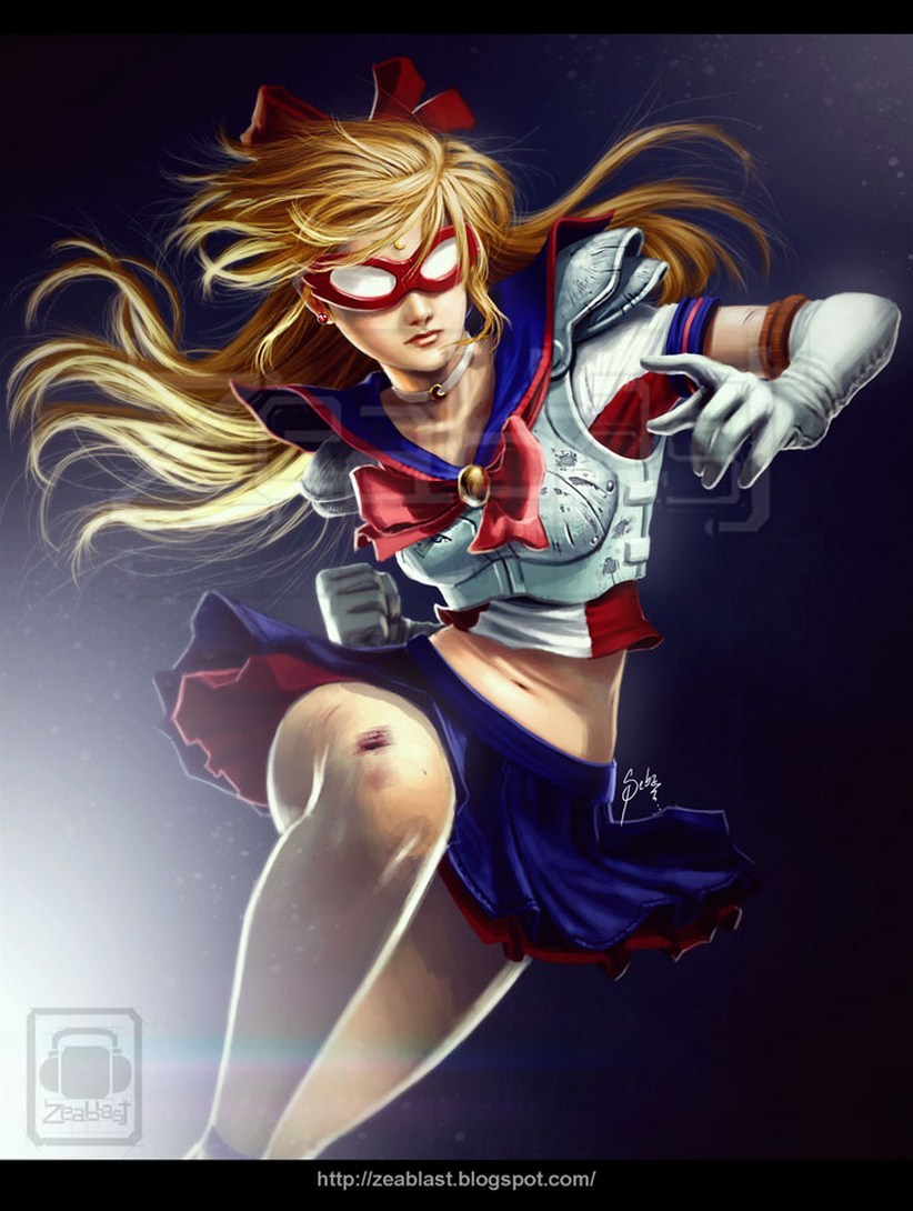 Codename: Sailor V - Anime, Anime art, Art, Sailor Moon, Sailor Venus, Aino Minako, Mask