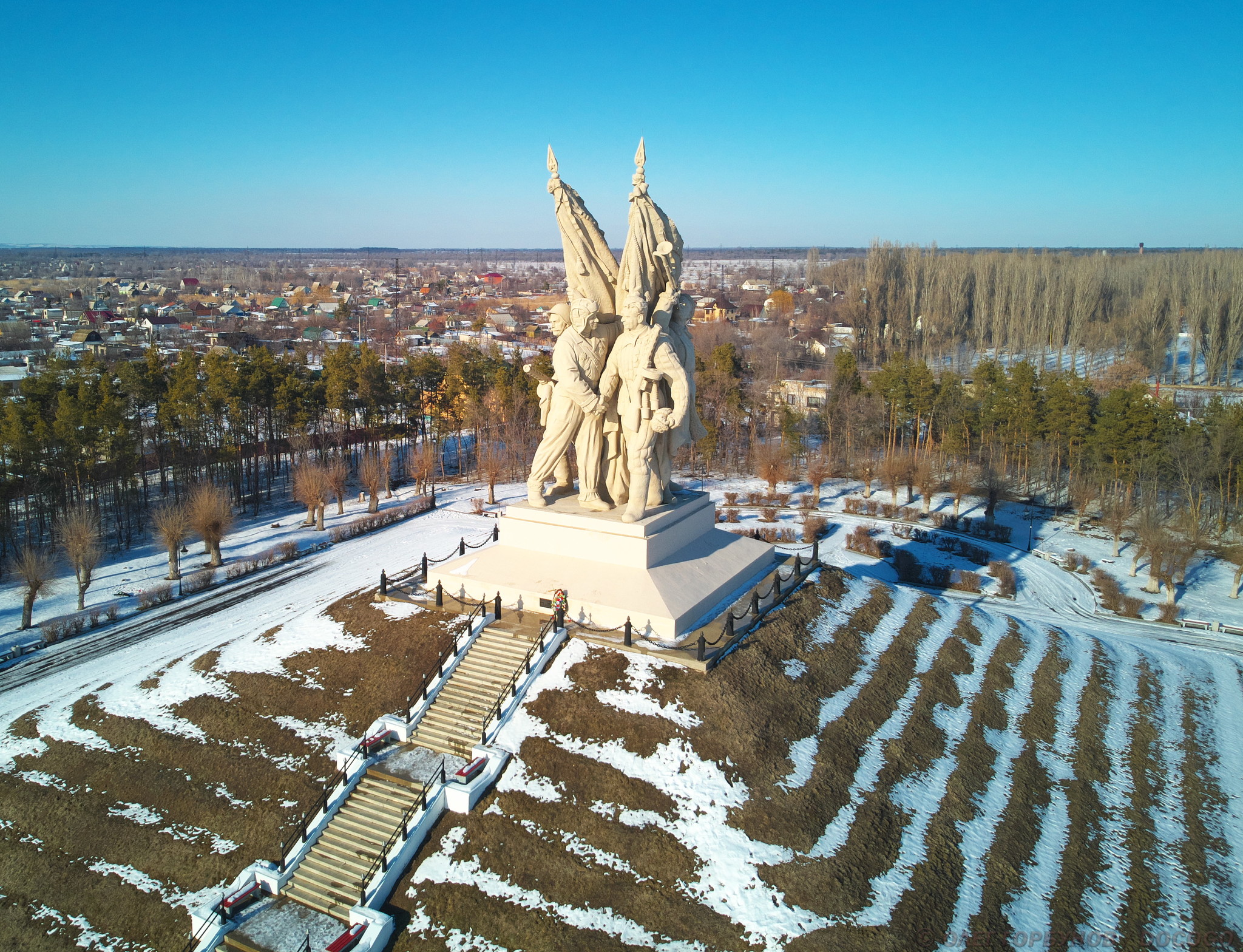 Пятиморск по-белому - Моё, Пятиморск, Весна, Волгоград, Калач-На-Дону, DJI Mavic 2 PRO, Длиннопост