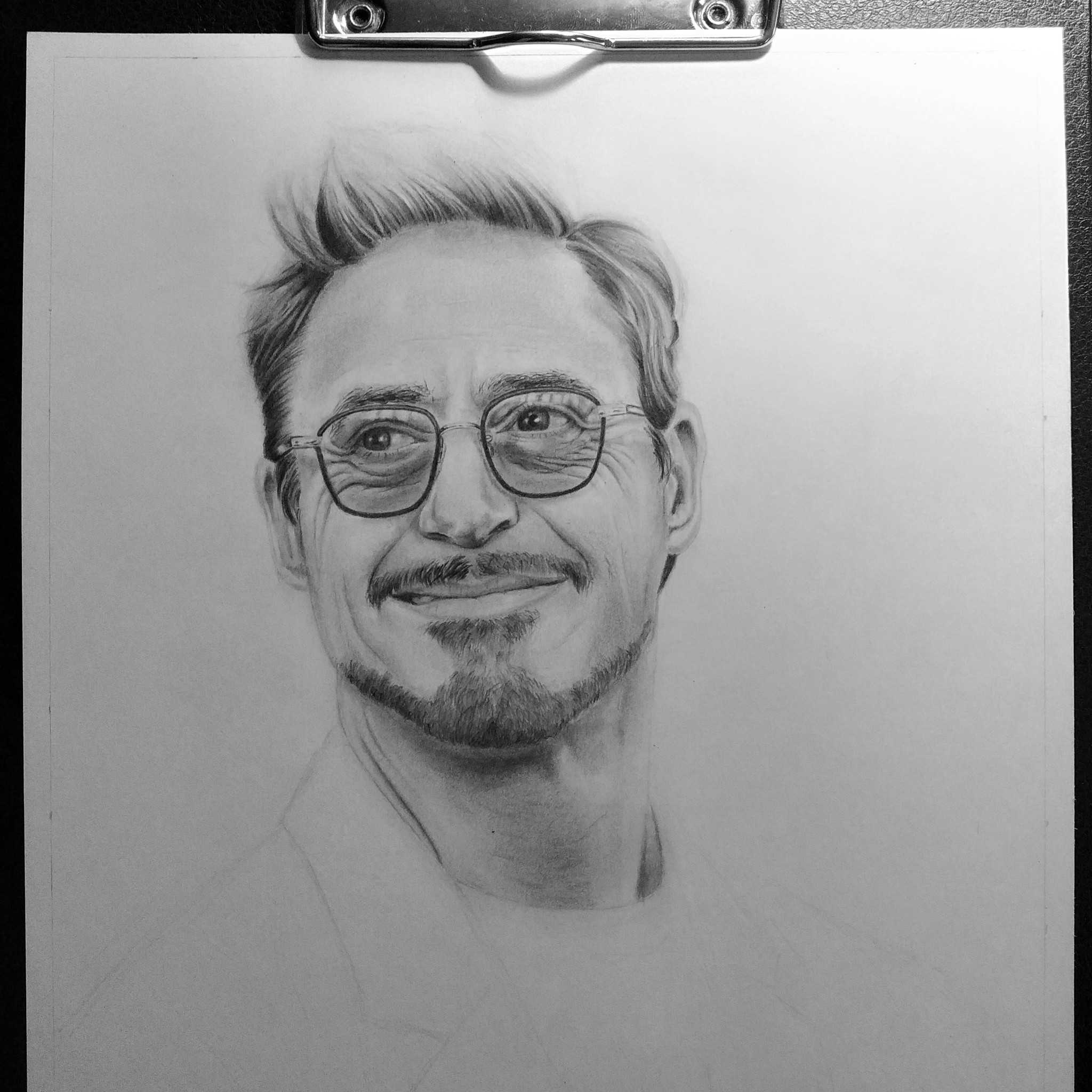 Pencil drawing - My, Drawing, Art, Tony Stark, iron Man, Pencil drawing, Pencil, Longpost, Robert Downey Jr.