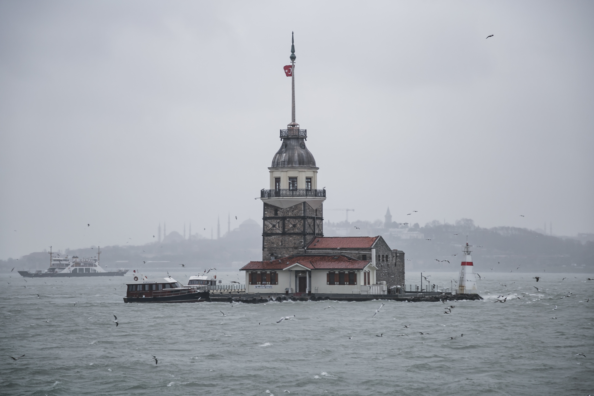 Fog over the Bosphorus - My, The photo, Fog, Istanbul, Maiden Tower