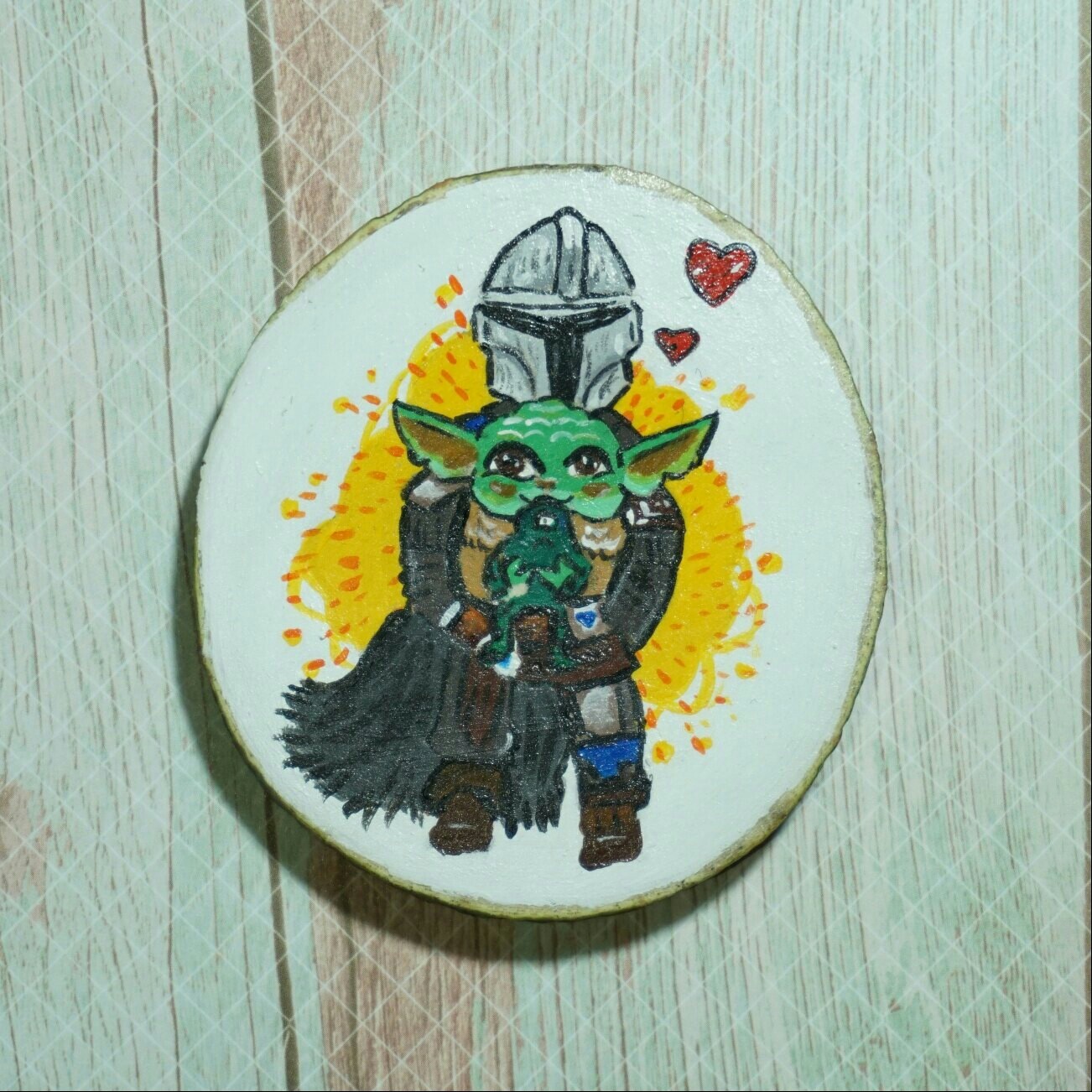 Baby The Mandalorian - My, Acrylic, Magnets, Mandalorian, Longpost, Grogu