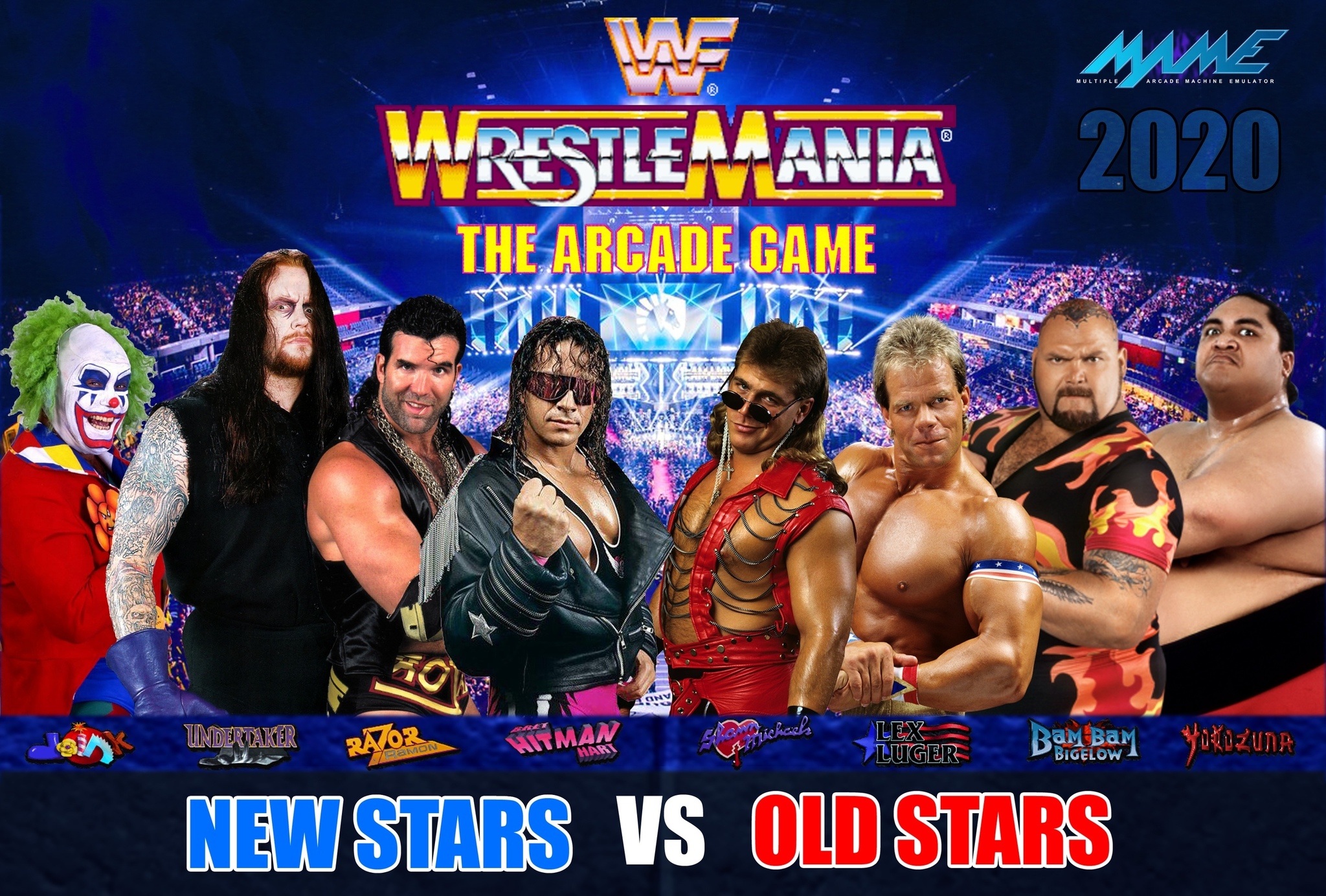 WWF WrestleMania Tournament: The Arcade Game - New Stars VS Old Stars - Wrestlemania, Retro Games, Online Games, Tournament, WWF