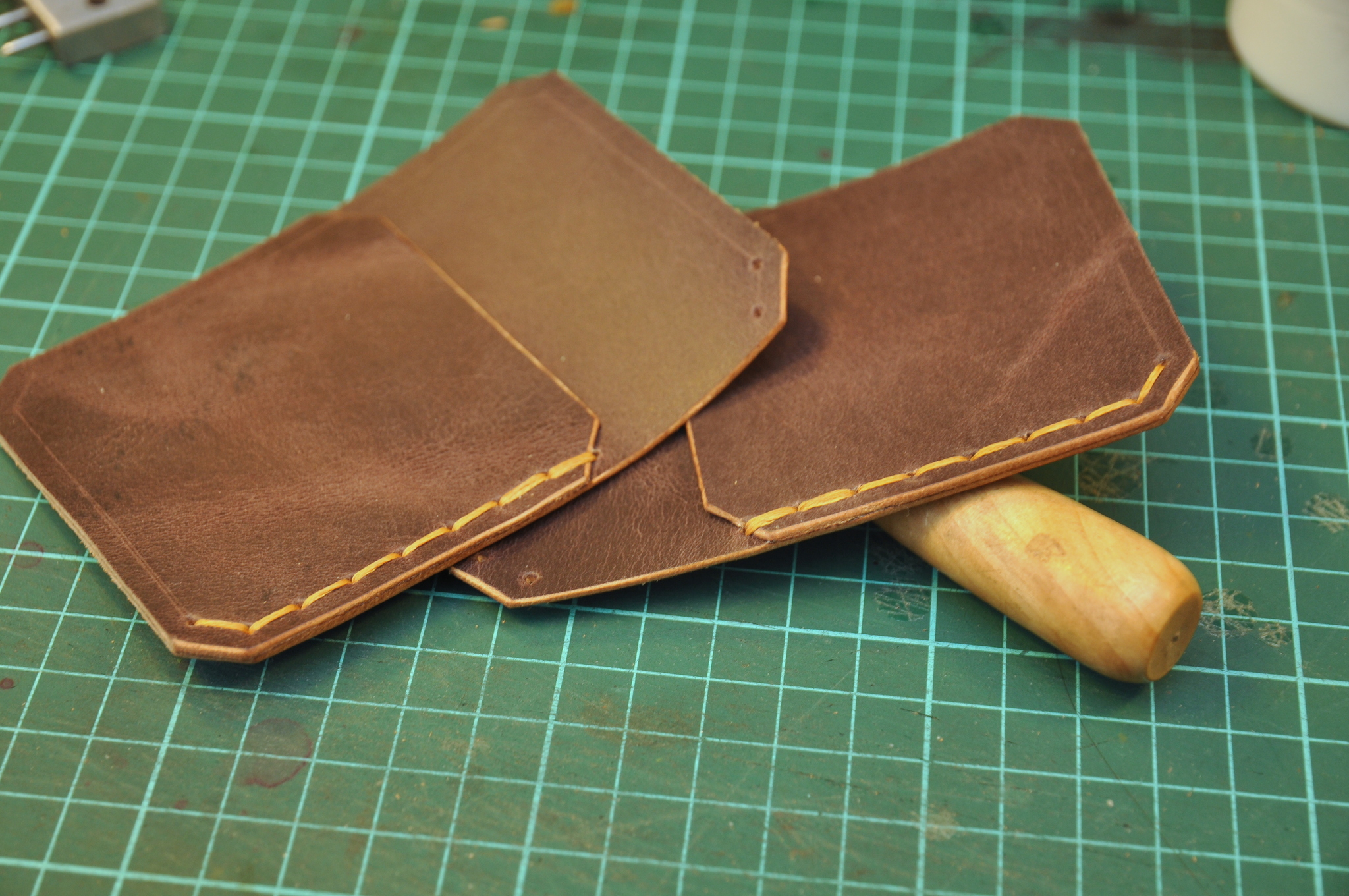 Making a slightly strange wallet - My, Handmade, Leather, Wallet, With your own hands, Longpost