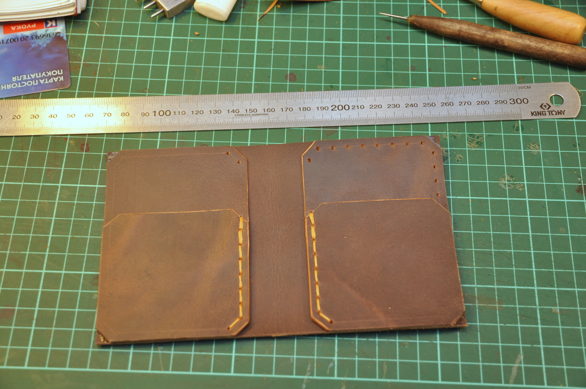 Making a slightly strange wallet - My, Handmade, Leather, Wallet, With your own hands, Longpost