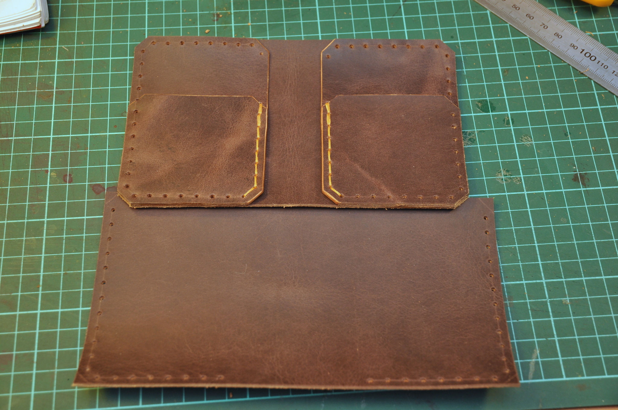 Making a slightly strange wallet - My, Handmade, Leather, Wallet, With your own hands, Longpost