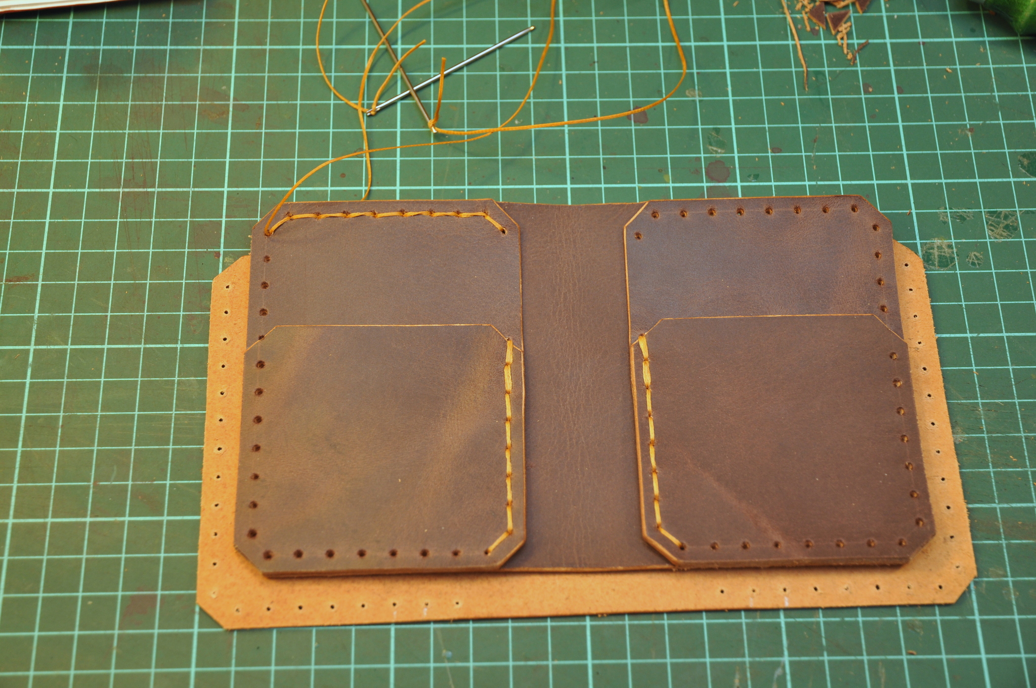 Making a slightly strange wallet - My, Handmade, Leather, Wallet, With your own hands, Longpost