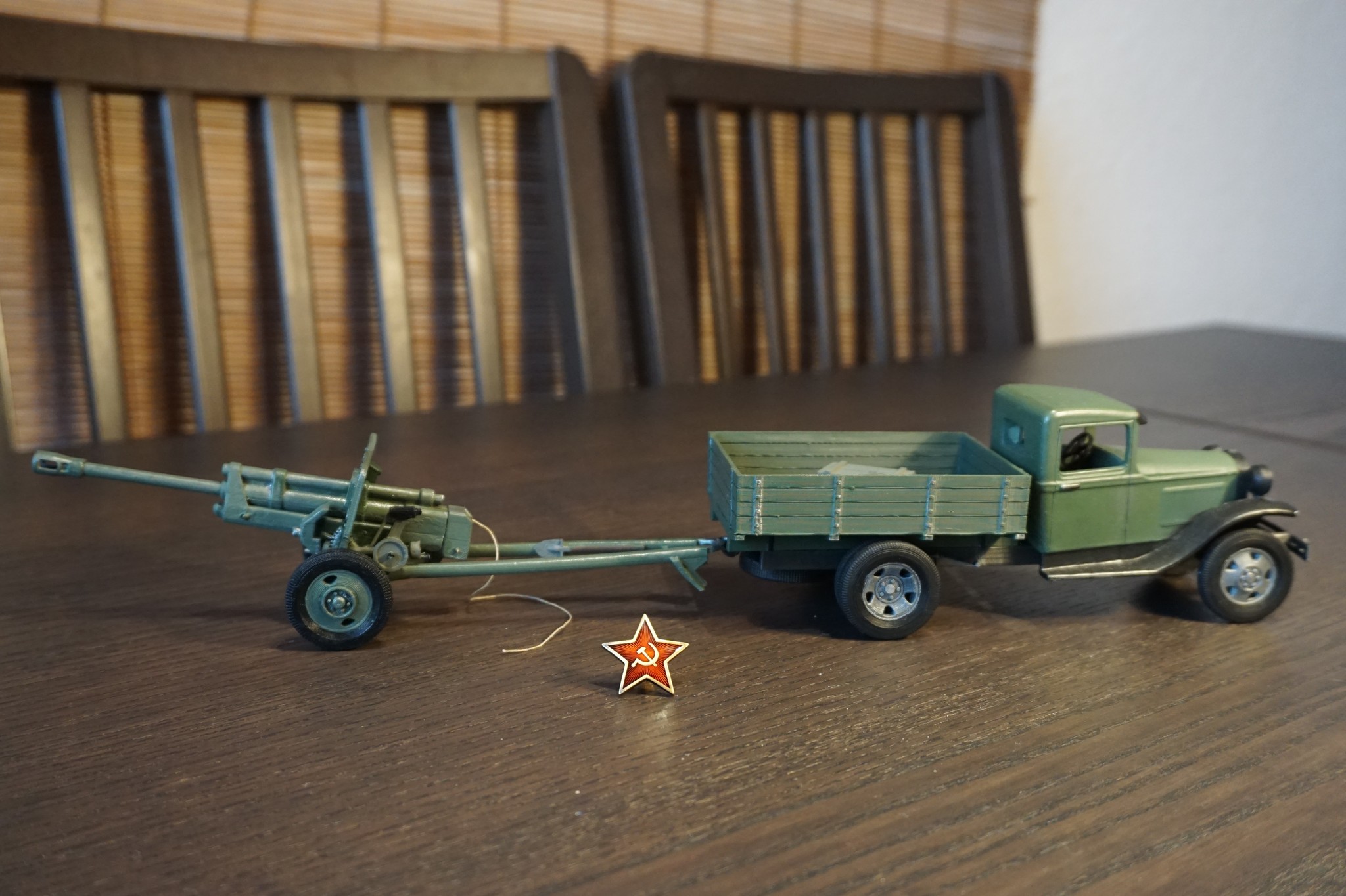 Lorry and ZiS-3 firing cannon on a 3D printer - My, Zis-3, Cannon, Semi-and-a-half, Gaz-Aa, Seal, Video, Longpost