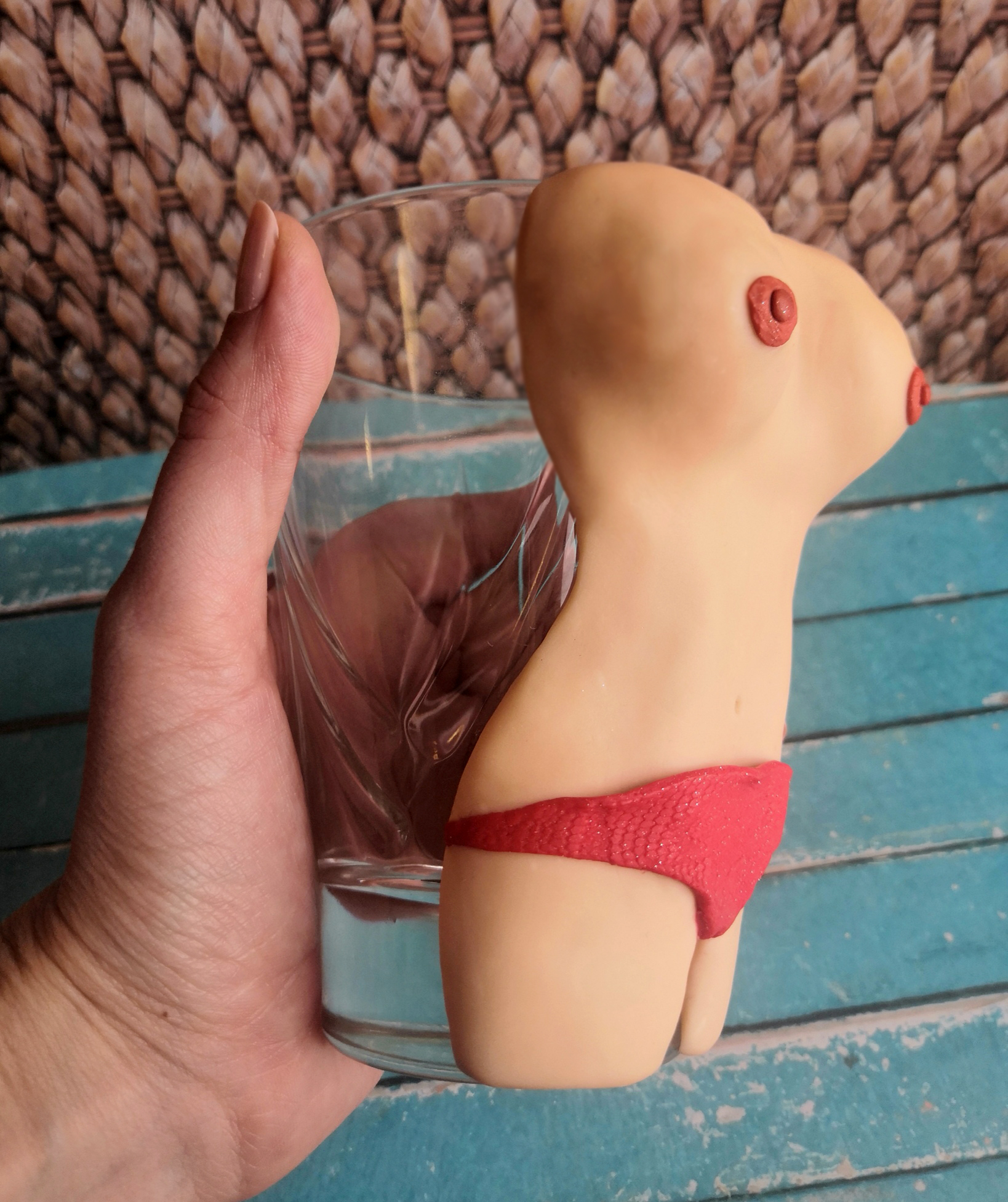 Gift for boss - My, Polymer clay, Boobs, Cup, Longpost