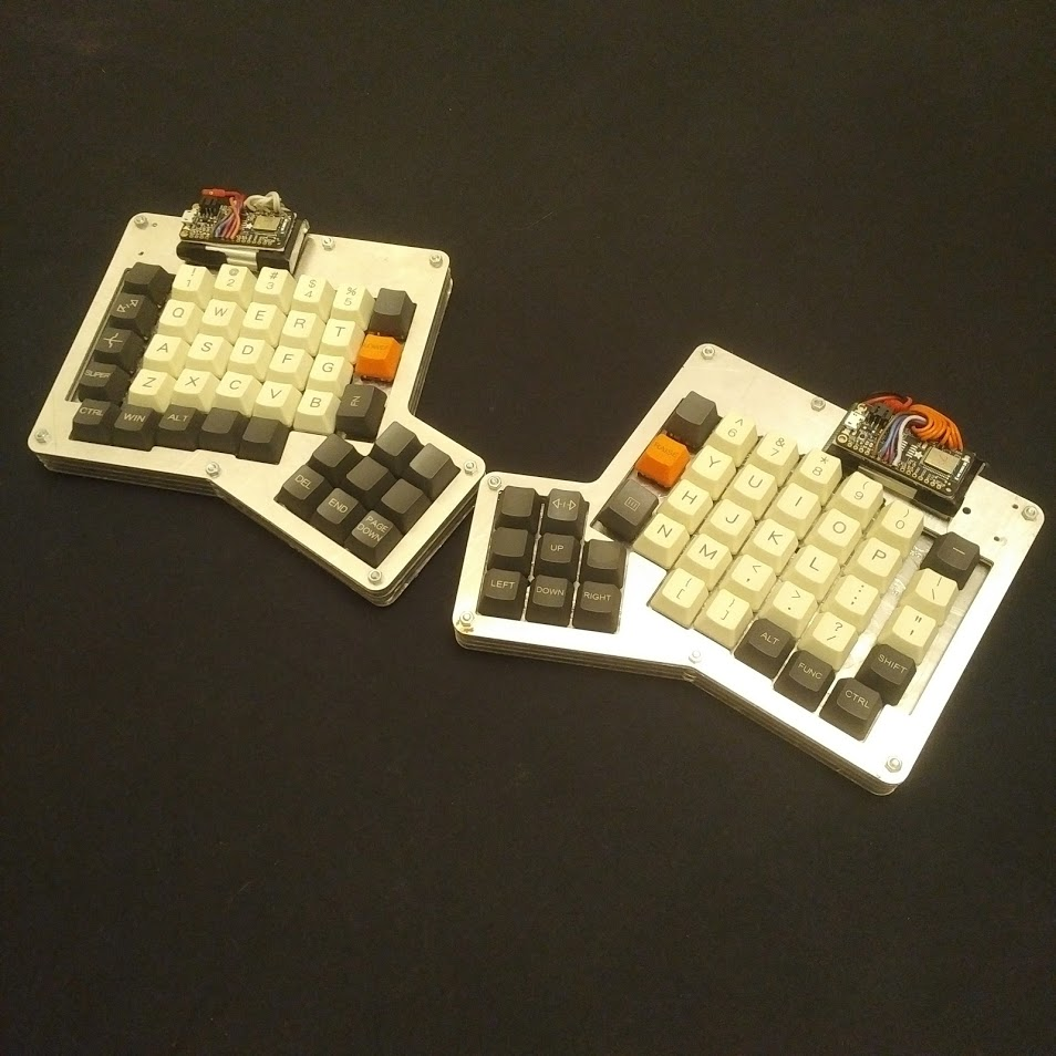 ErgoBlue Keyboard - cyberpunk wireless keyboard - My, Keyboard, Bluetooth Keyboard, With your own hands, Arduino, Longpost