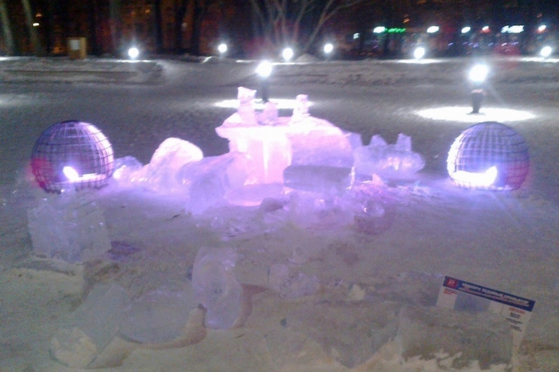 In Cherepovets, vandals destroyed ice sculptures dedicated to the 75th anniversary of the Victory - Cherepovets, Negative, Vandalism, news, Longpost