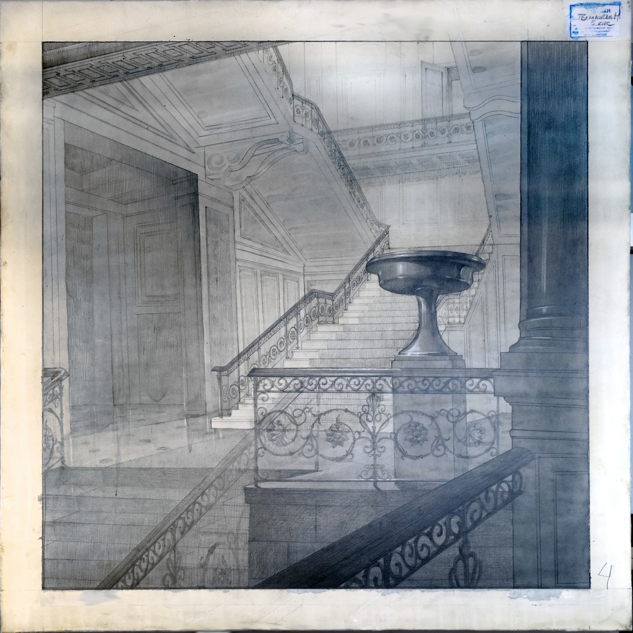 My Hermitage interiors - My, Drawing, Pencil drawing, Hermitage, Longpost