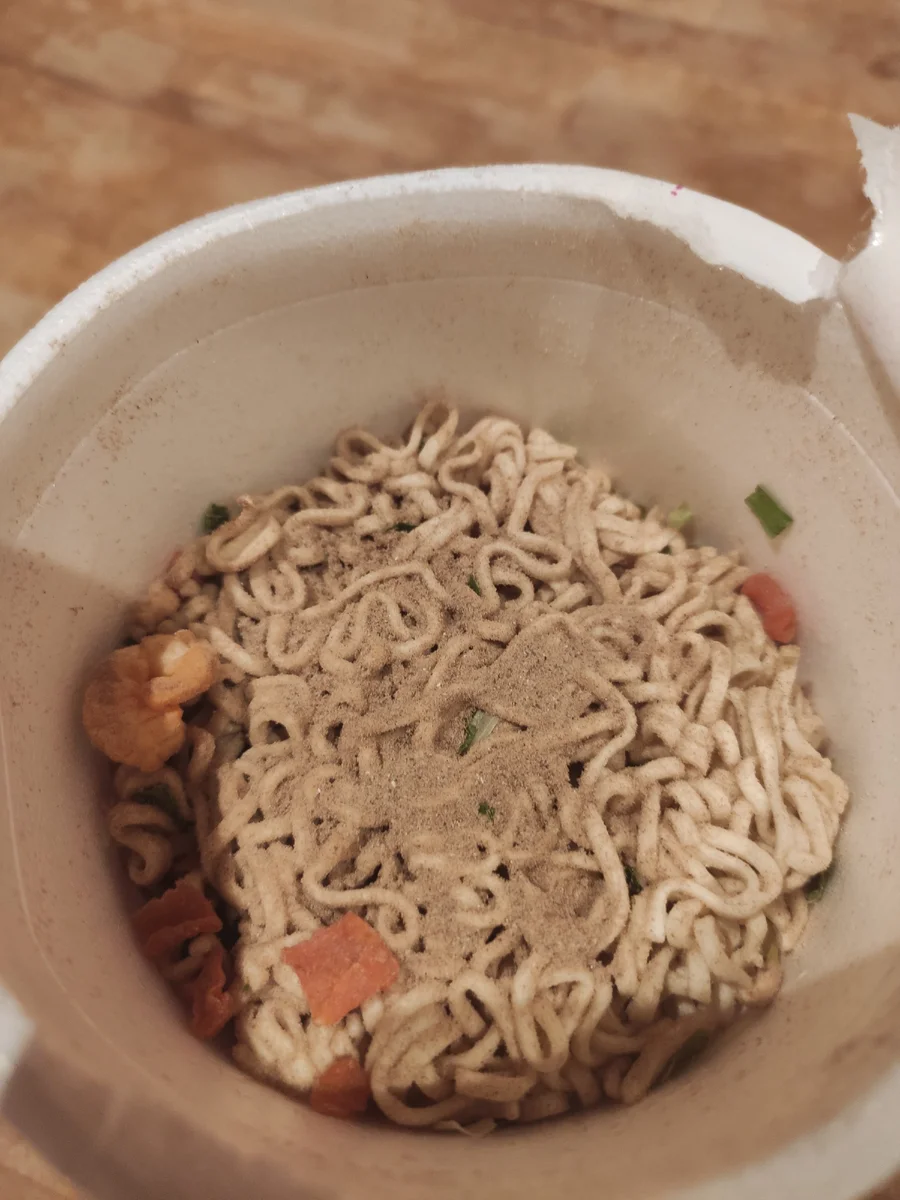 Foreign noodles with Ozon #1 With shrimp! - My, Food, Noodles, Japan, Products, Doshirak, Nissin, Overview, Ozon, Longpost