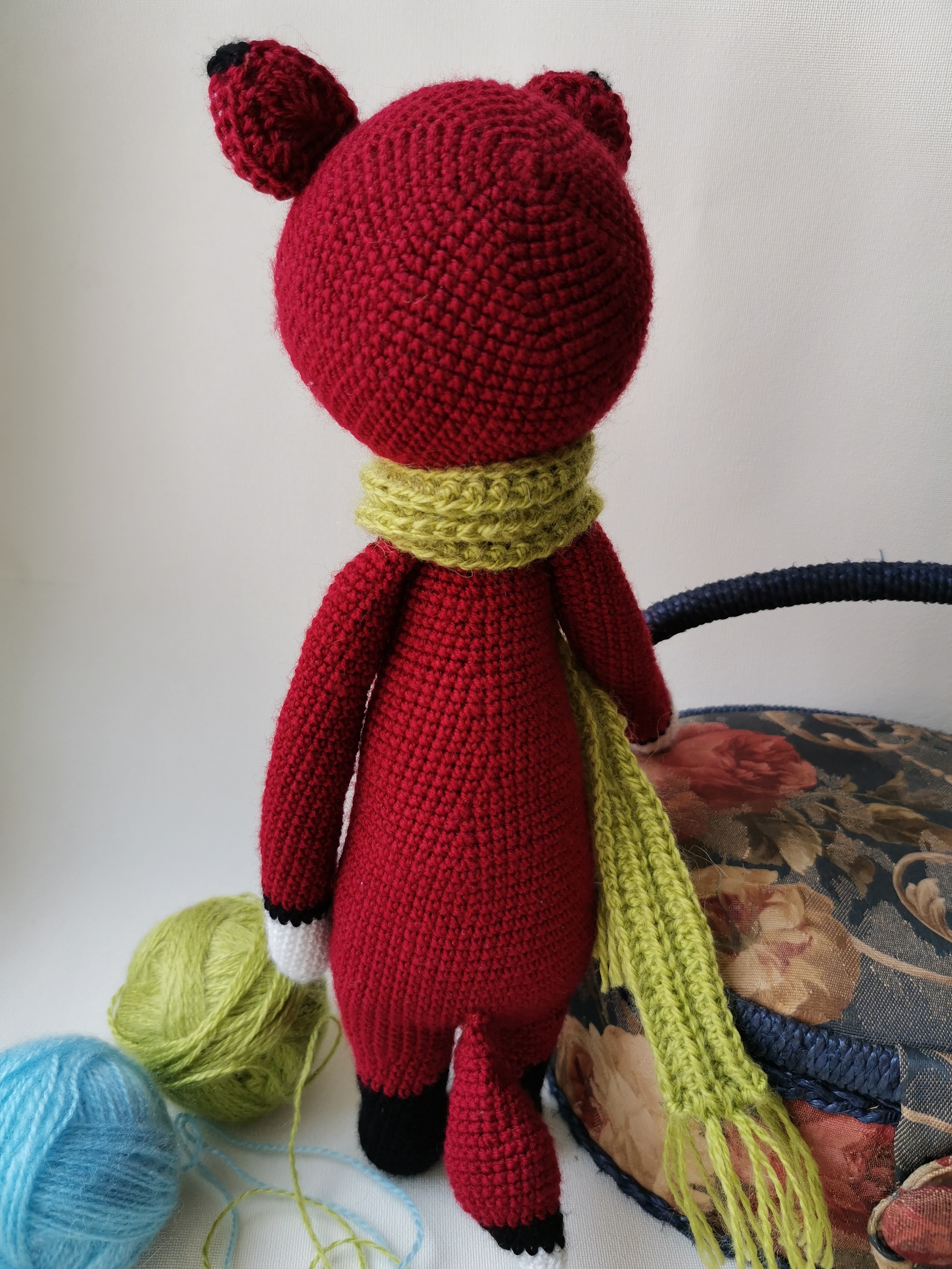 Phoebe the fox - My, Crochet, Process-free, Knitted toys, Handmade, Longpost, Needlework without process