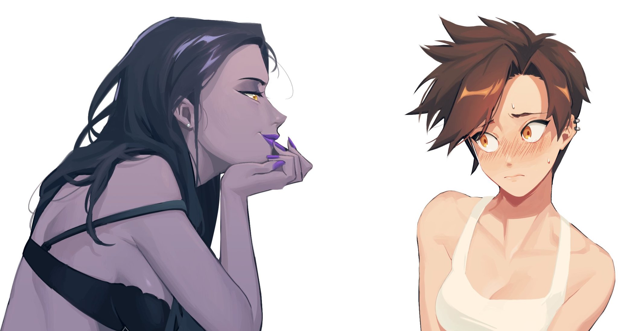 Widowtracer - Overwatch, Maro_chick, Арт, Tracer, Widowmaker