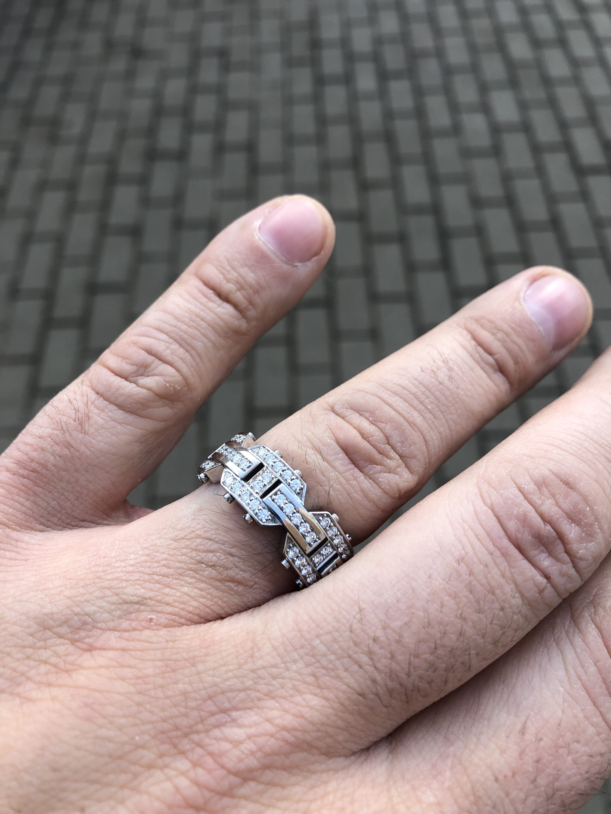 Custom items: men's signet in platinum and diamonds - My, Ring, Platinum, Diamonds, Manufacturing, Longpost, The photo, Decoration, Picture with text, Video