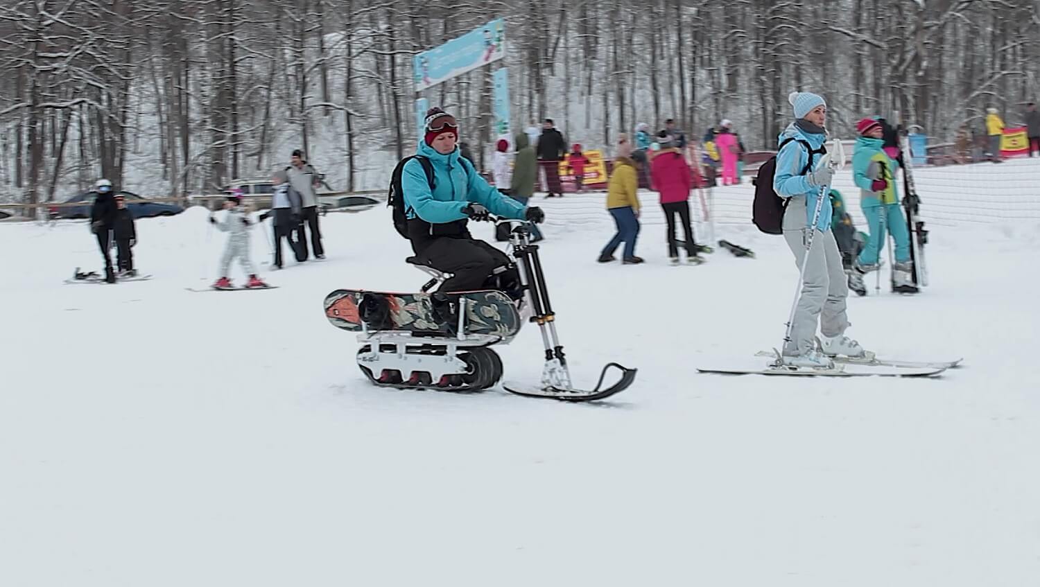 Snowmobile for ski resort_ch2 - My, Snowmobile, All-terrain vehicle, Snowbike, Snowscooter, Motodog, Motorcycle towing machine, Longpost, Video