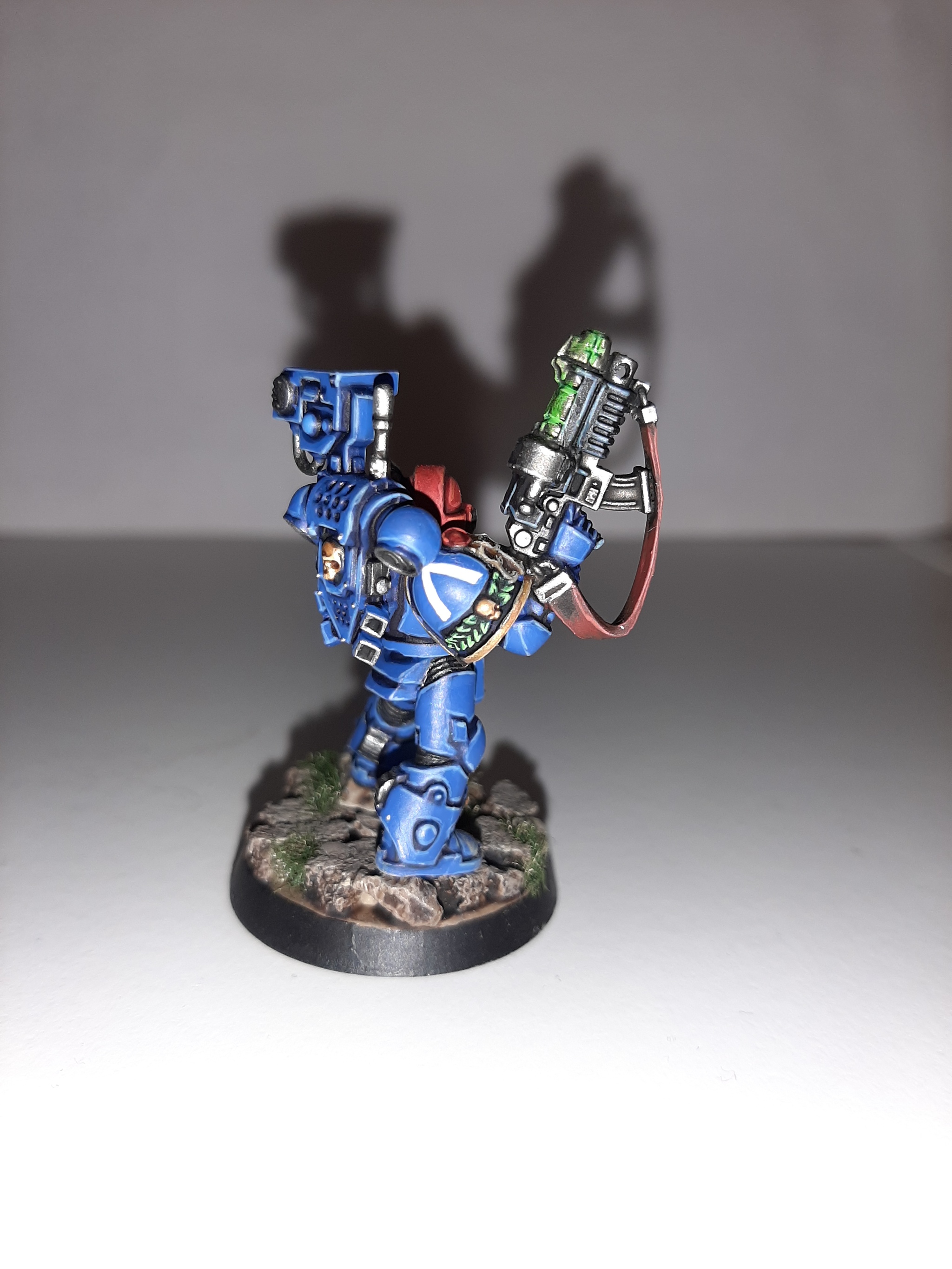 Silly people. Devastator Squad Sergeant - My, Baby Men, Wh miniatures, Painting miniatures, Warhammer 40k, Longpost