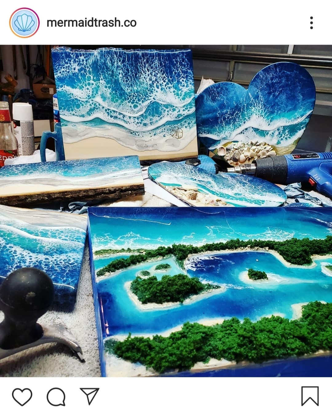 Исполнила мечту рисовать море | Пикабу