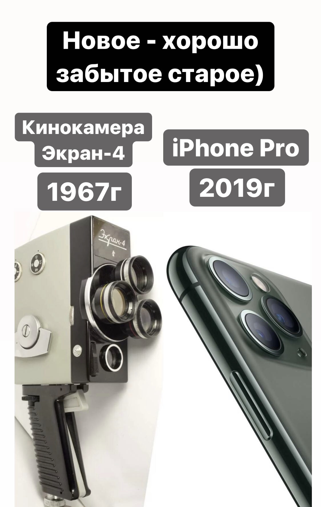 Cool idea! - My, iPhone, Camera, Screen, the USSR