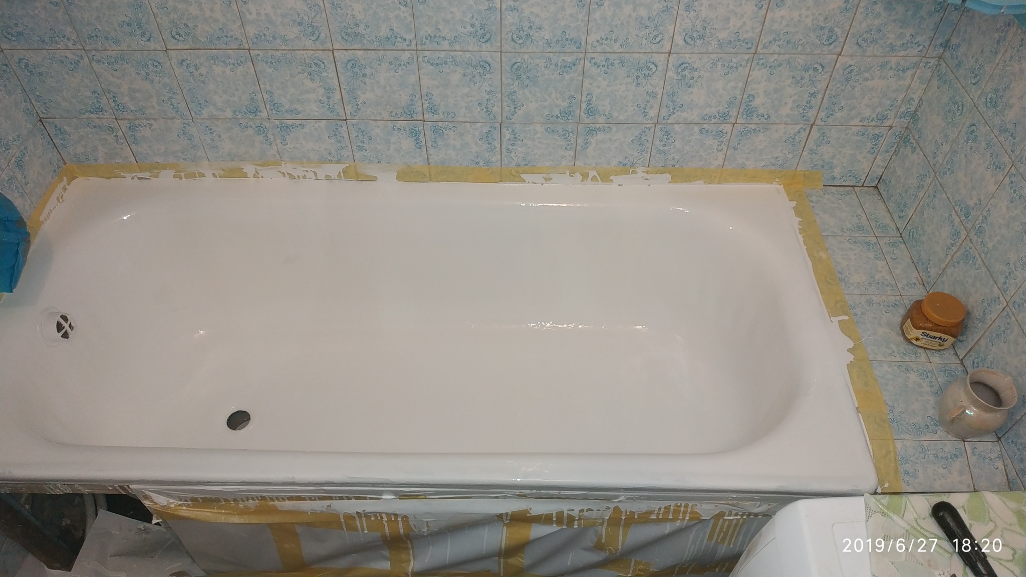 Do-it-yourself bathtub restoration - My, Restoration, Bath, With your own hands, Repair