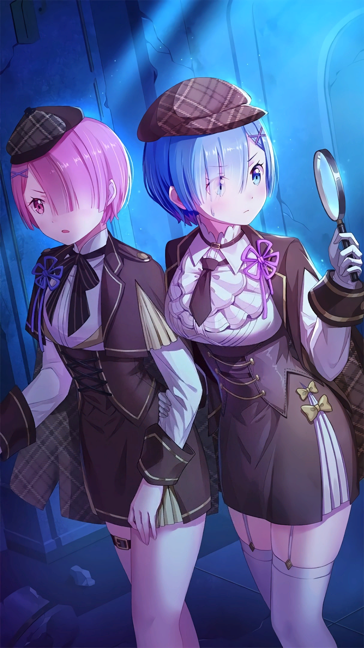 Solving the Mystery - Re: Zero Kara, Rem (Re: Zero Kara), Ram (Re: Zero Kara), Emilia, Anime art, Puck, Beatrice, Anime, Longpost