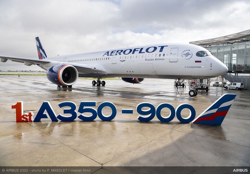 Aeroflot took delivery of the first A350 - My, Aeroflot, Airbus A350, A350, Airbus, Handsome men, Incident, Airplane, Longpost