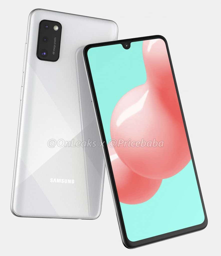 The Samsung Galaxy A41 smartphone with a triple camera poses in renders - Samsung, Samsung Galaxy, Galaxy, Smartphone, Longpost