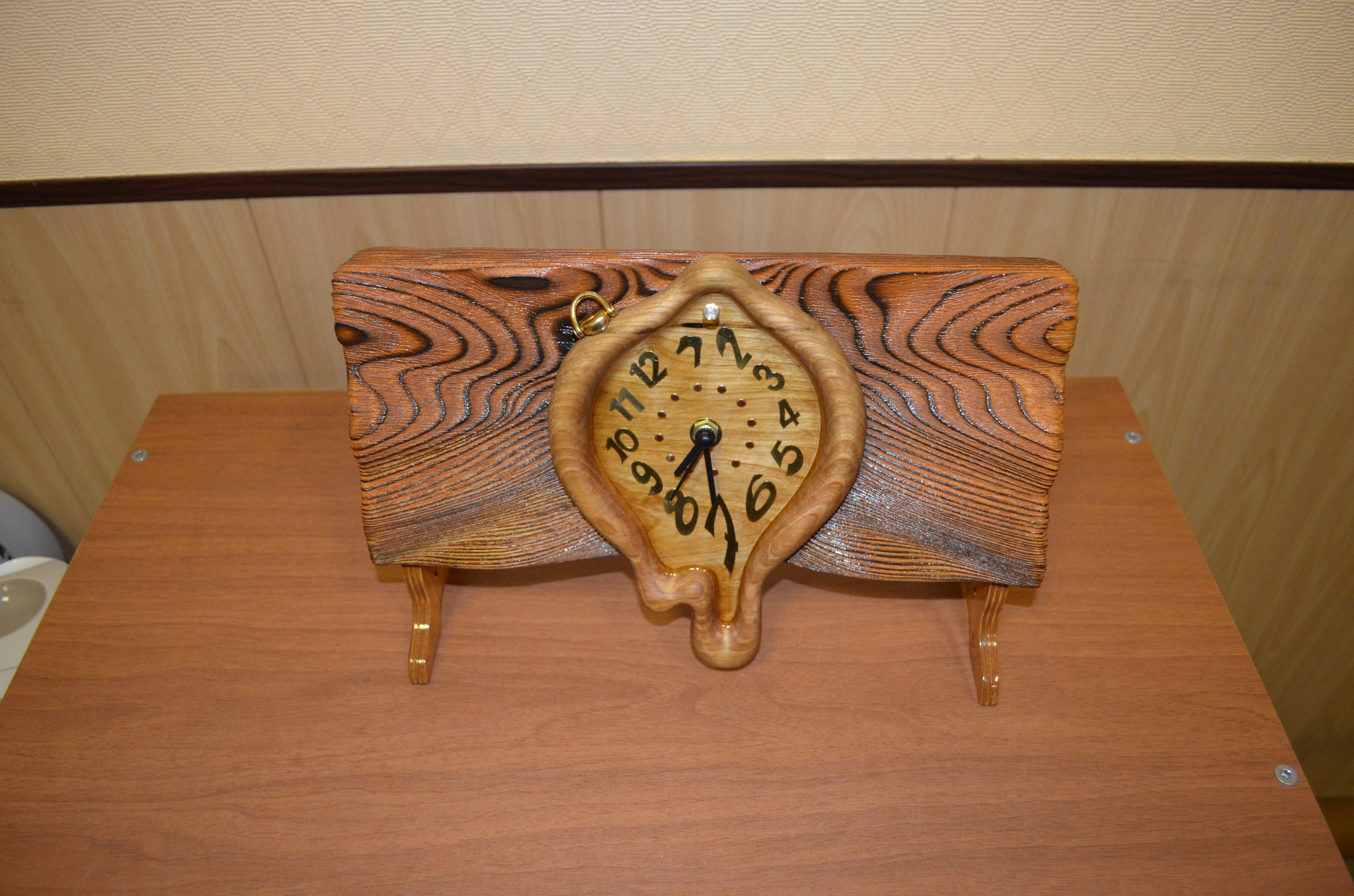 Clock with surre style - My, With your own hands, Woodworking, Longpost, Clock