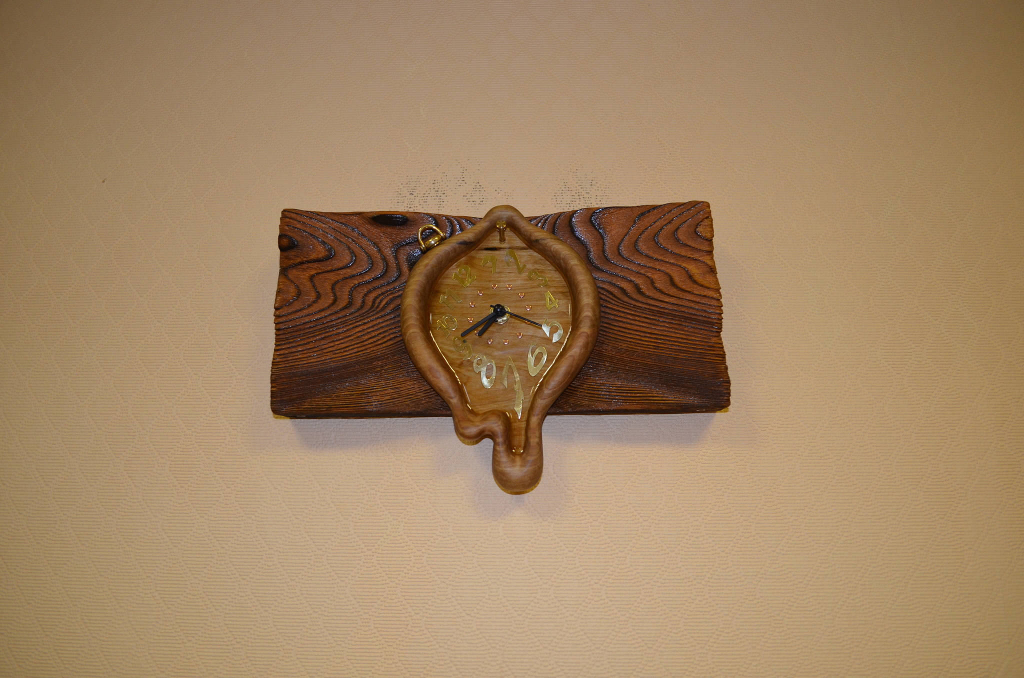 Clock with surre style - My, With your own hands, Woodworking, Longpost, Clock