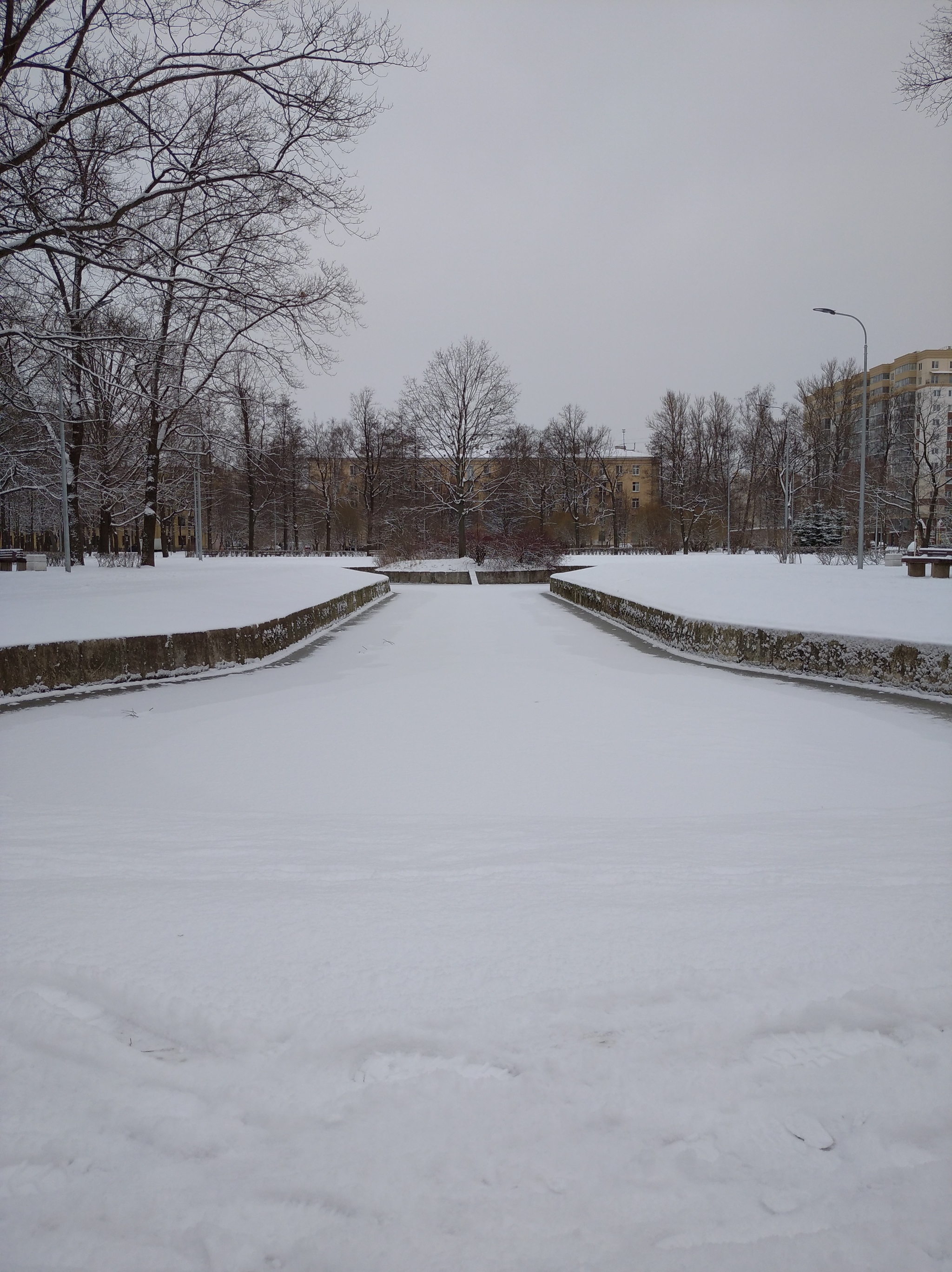 March 1 - My, March 1, Saint Petersburg, Mobile photography, Snow, Pond, The park, Winter, Spring, Longpost