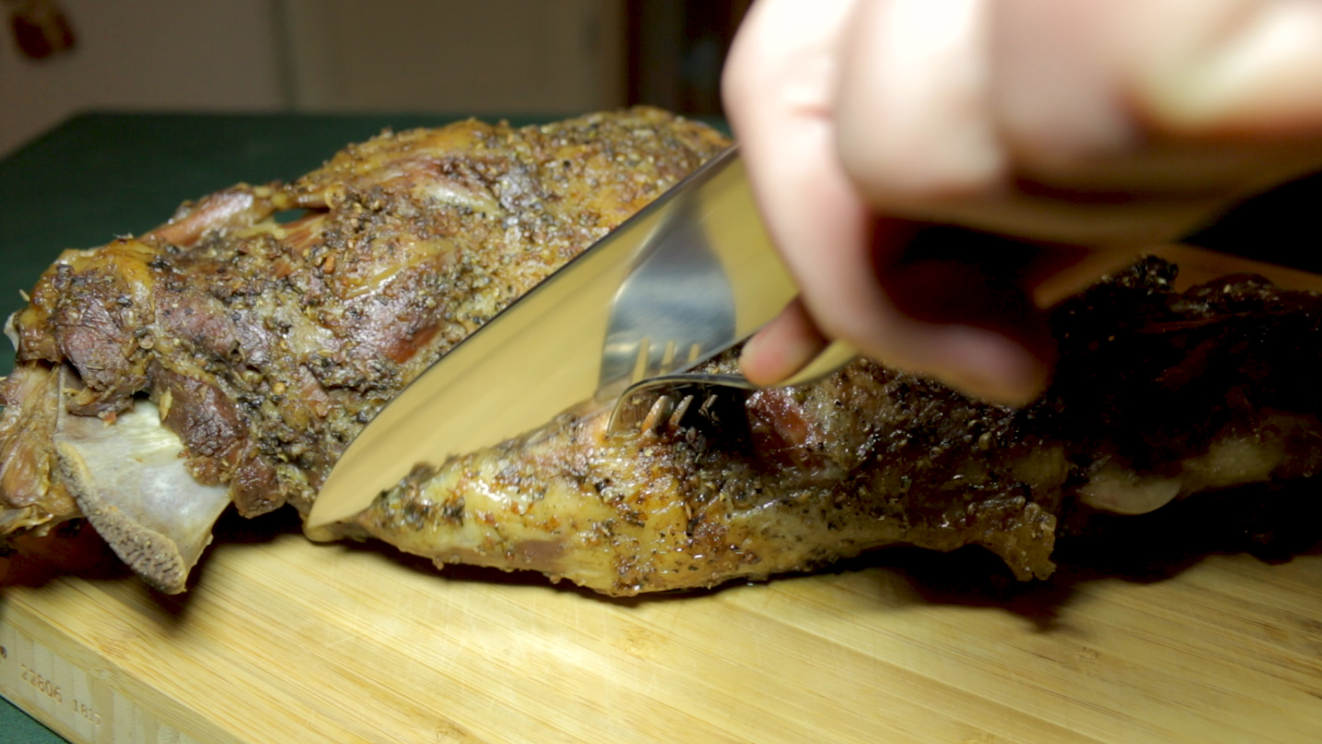 Delicious leg of lamb in the oven - My, Food, Video recipe, Longpost, Mutton, Video, Recipe, Oven