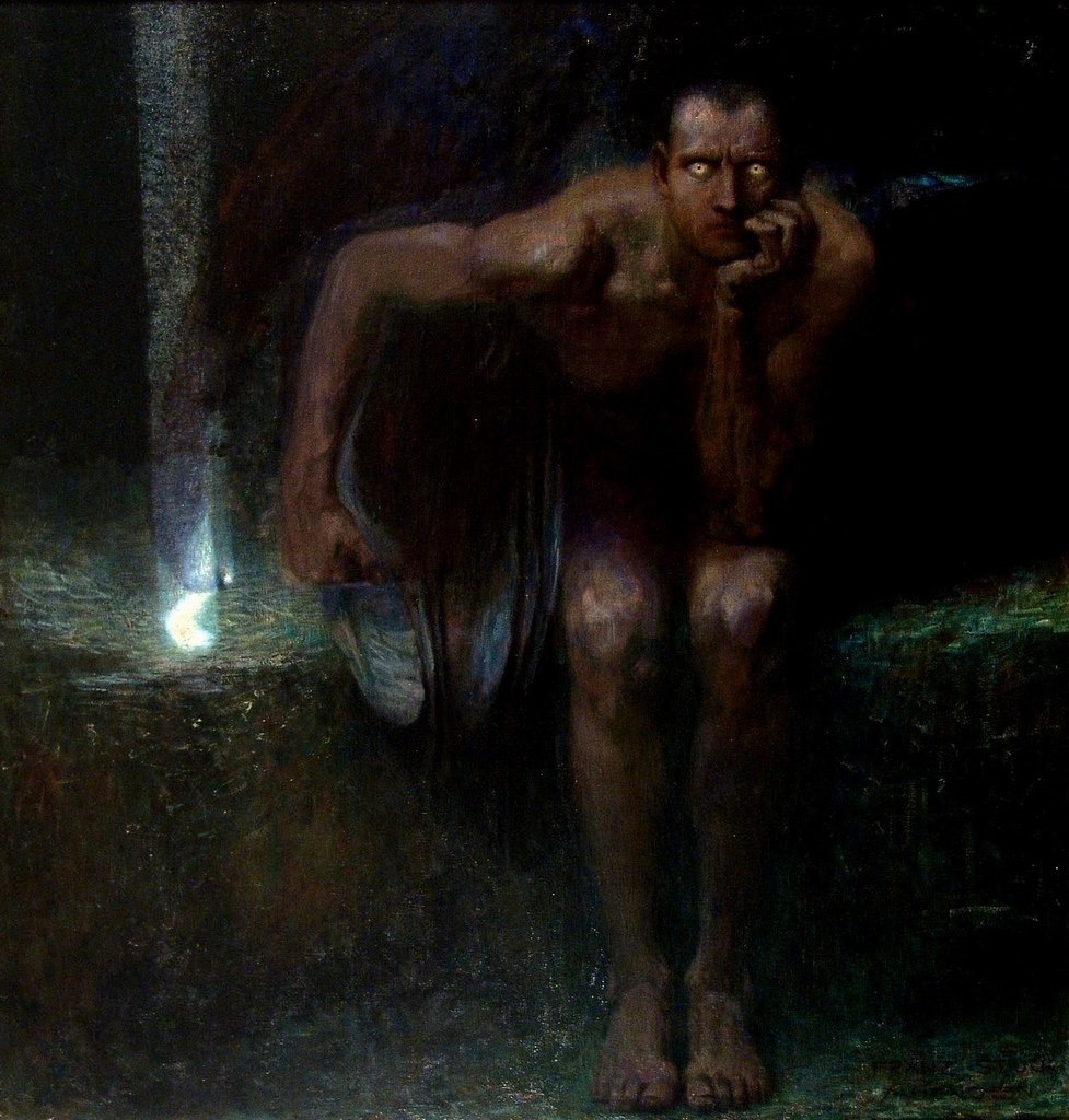 Franz von Stuck Lucifer, 1890 - Art, Artist, Painting