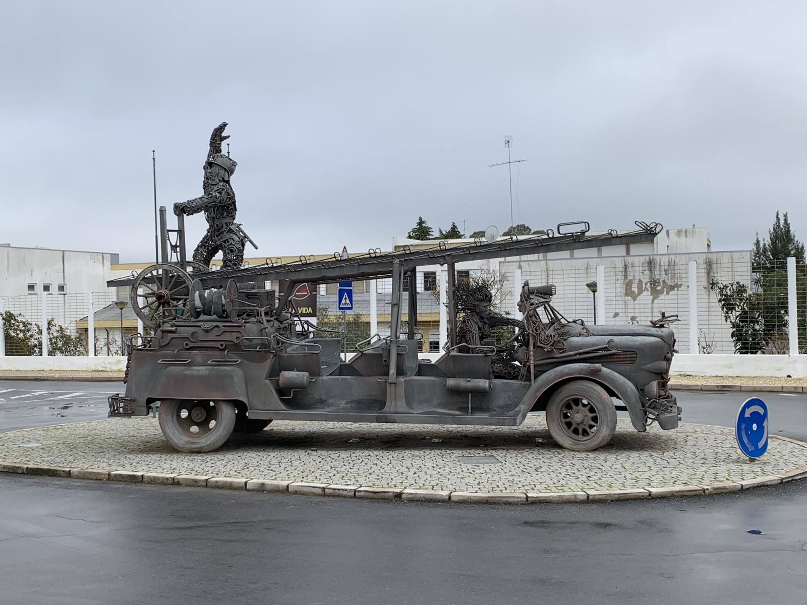 Monument to firefighters - My, Portugal, Firefighters, Welder, Monument, Longpost