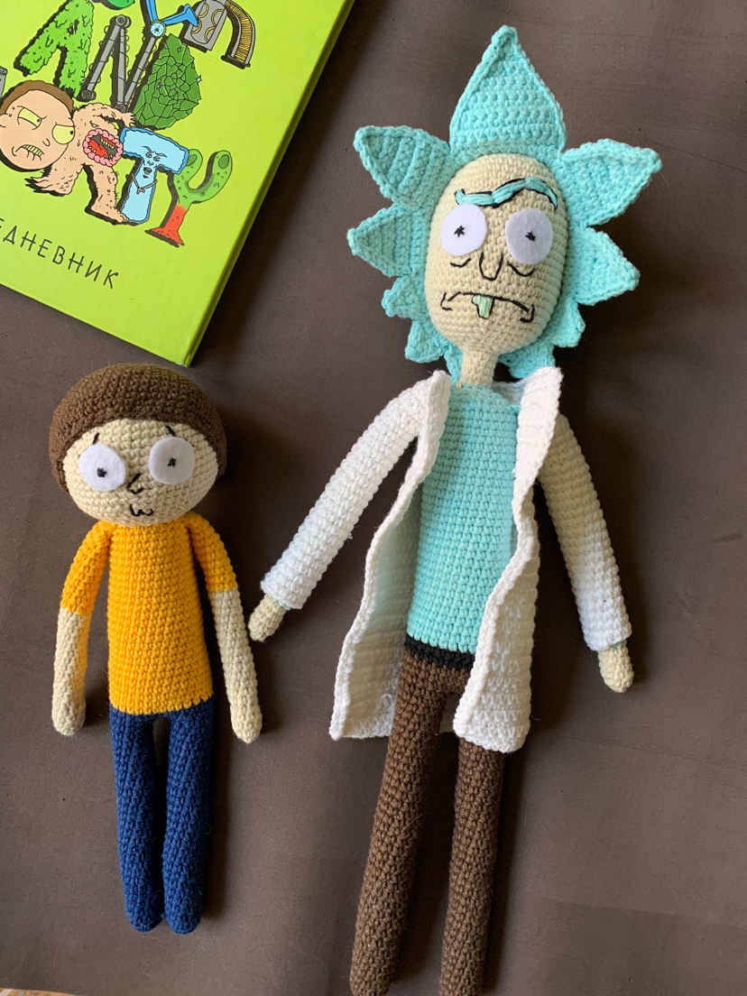 Cool knitting - My, Rick and Morty, Crochet, Knitted toys