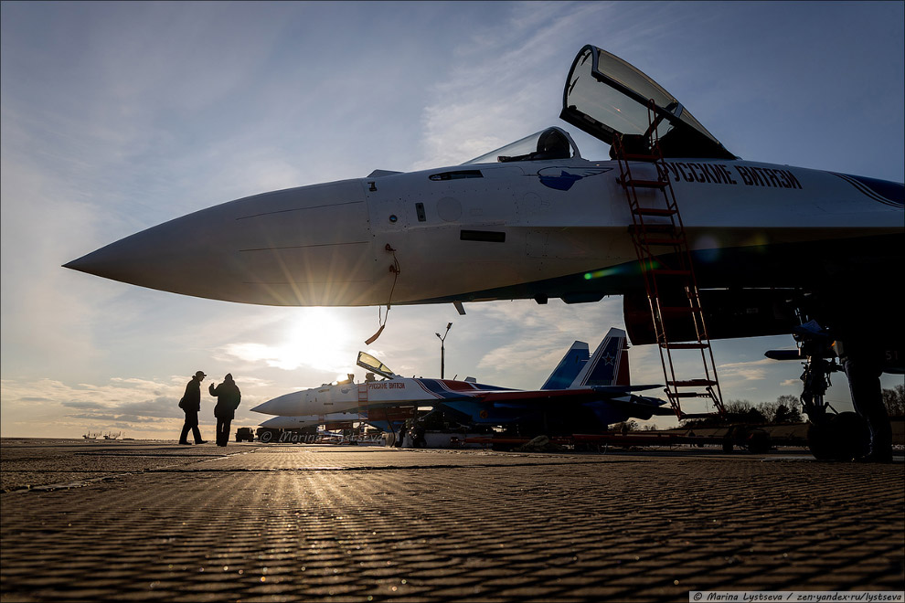 “Russian Knights” on the new Su-35S in Kubinka - Fighter, Airplane, Army, Russia, Drying, Longpost