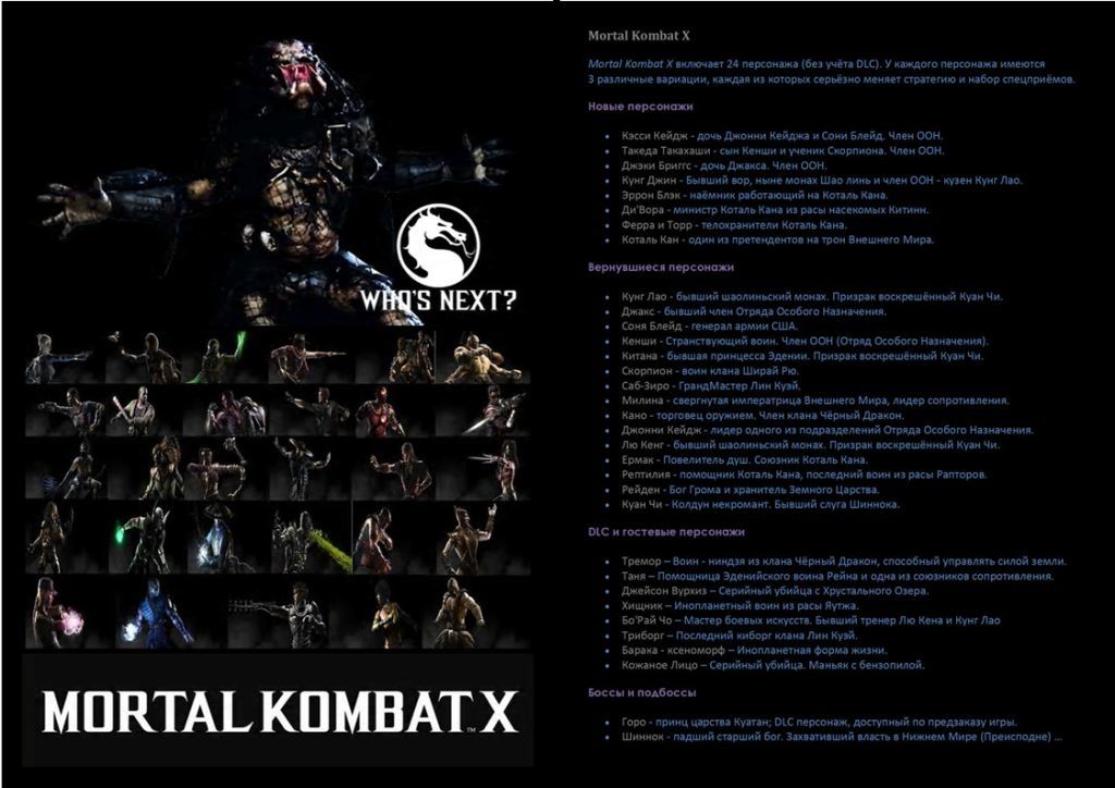 Mortal Kombat X - All Fighters (Bloody Roster) - Mortal kombat, Games, Longpost