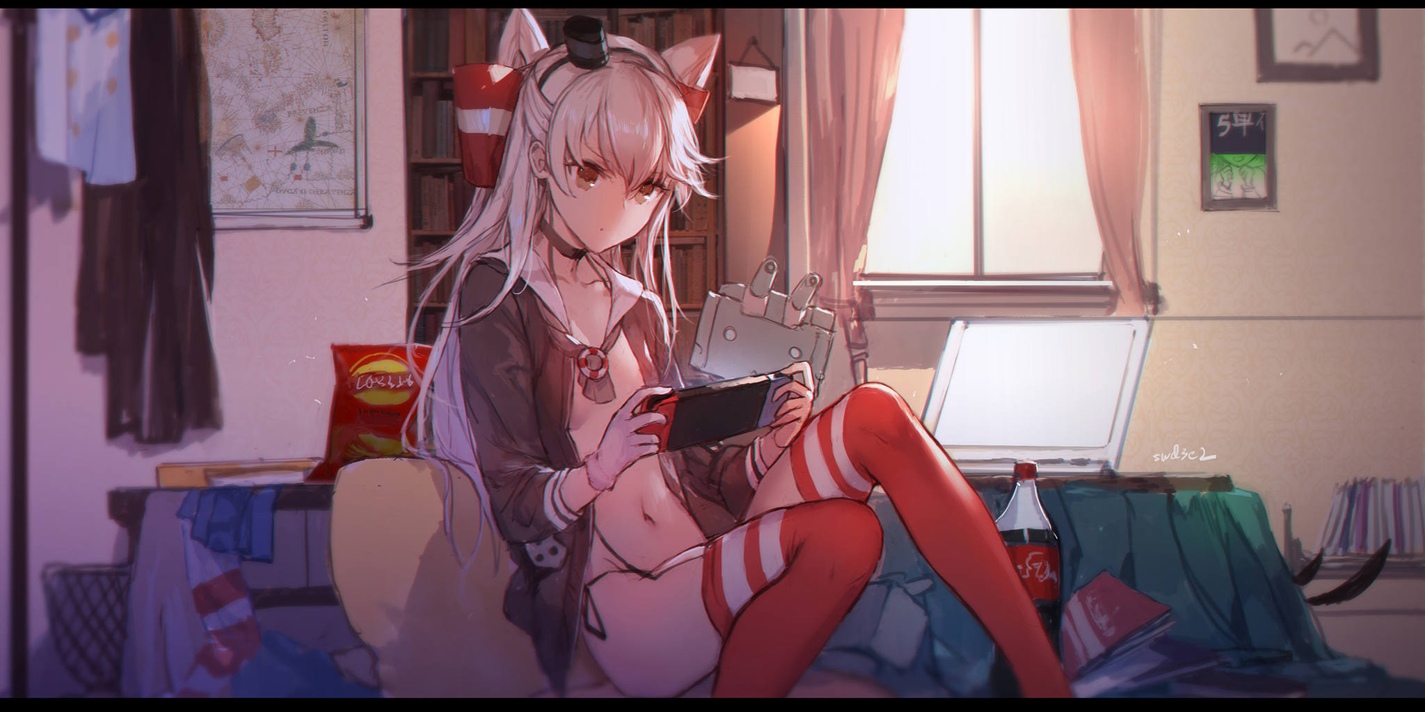 Amatsukaze - NSFW, Kantai collection, Anime, Anime art, Amatsukaze, Rensouhou-Kun, Nintendo switch