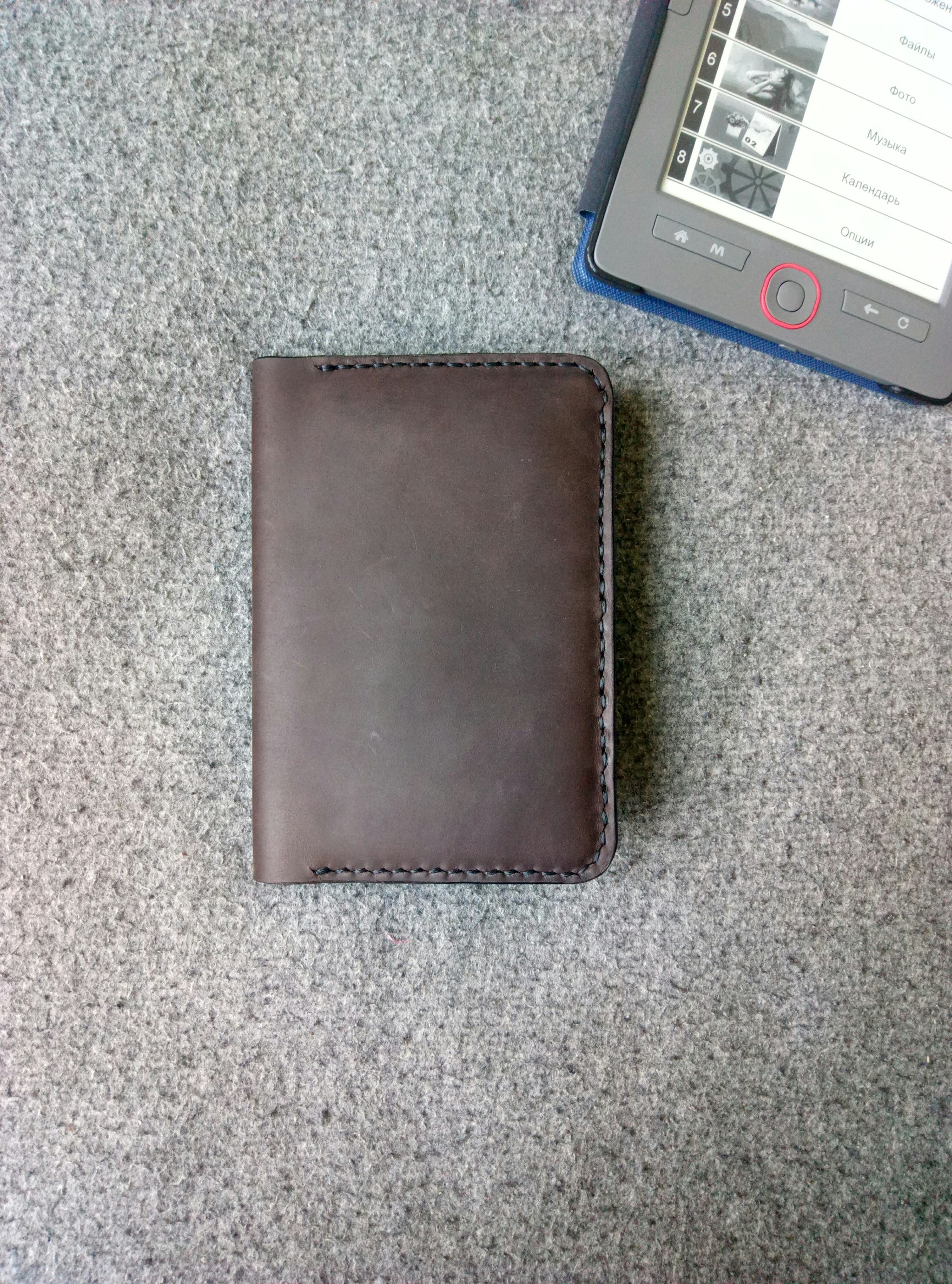 Cover for documents - My, Leather products, Handmade, Leather craft, Longpost