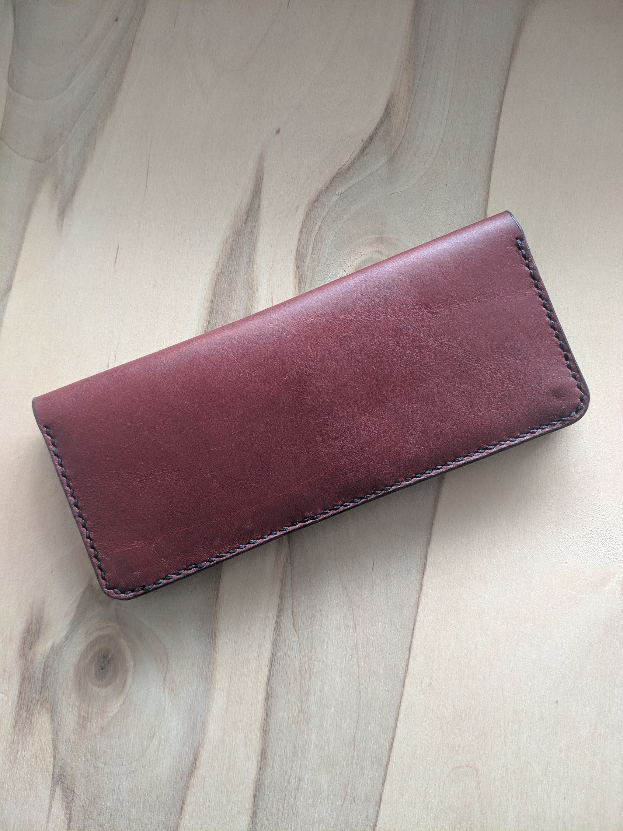 Wallet-longer - My, Leather craft, Leather products, With your own hands, Needlework without process, Longpost