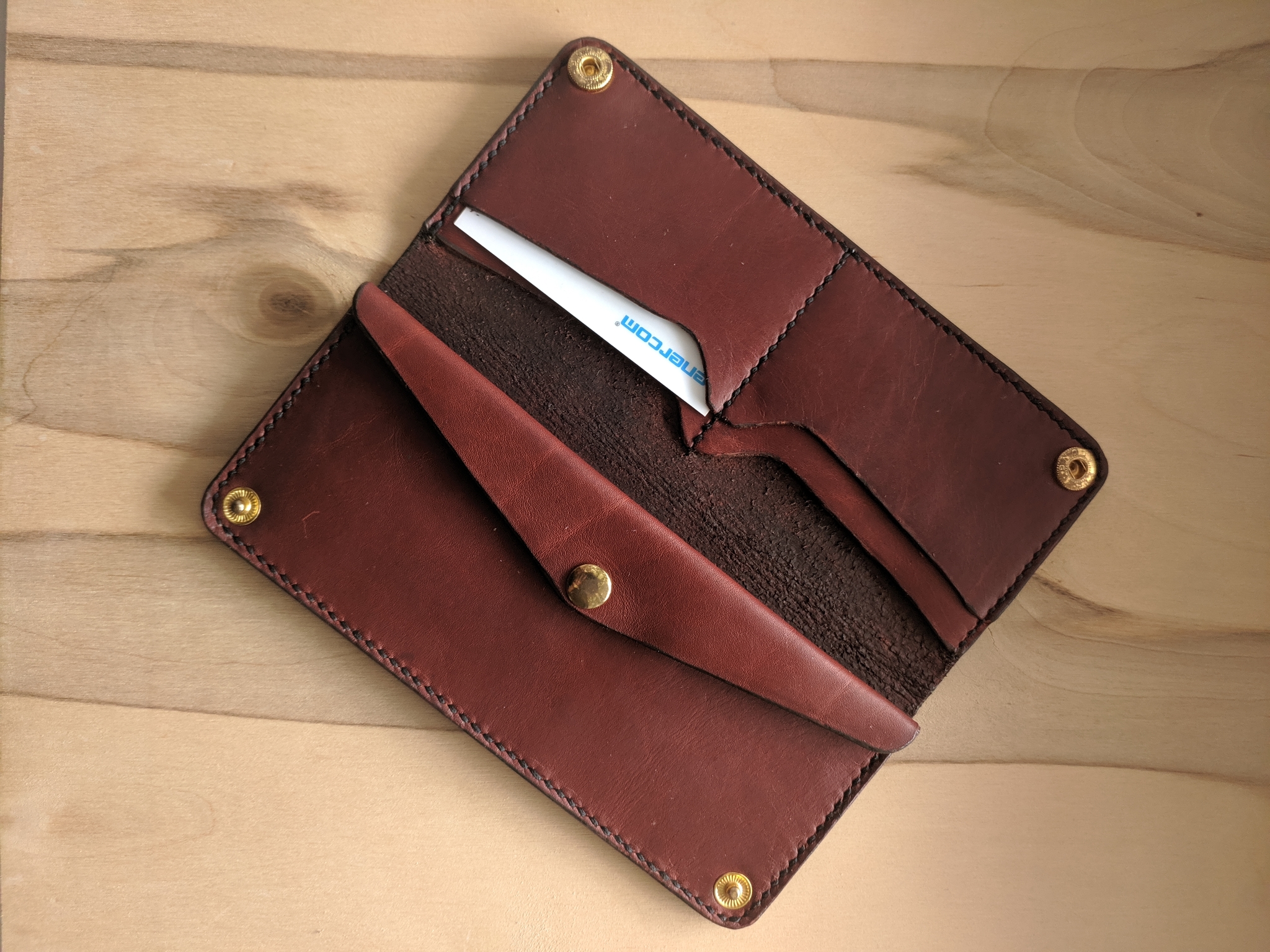 Wallet-longer - My, Leather craft, Leather products, With your own hands, Needlework without process, Longpost