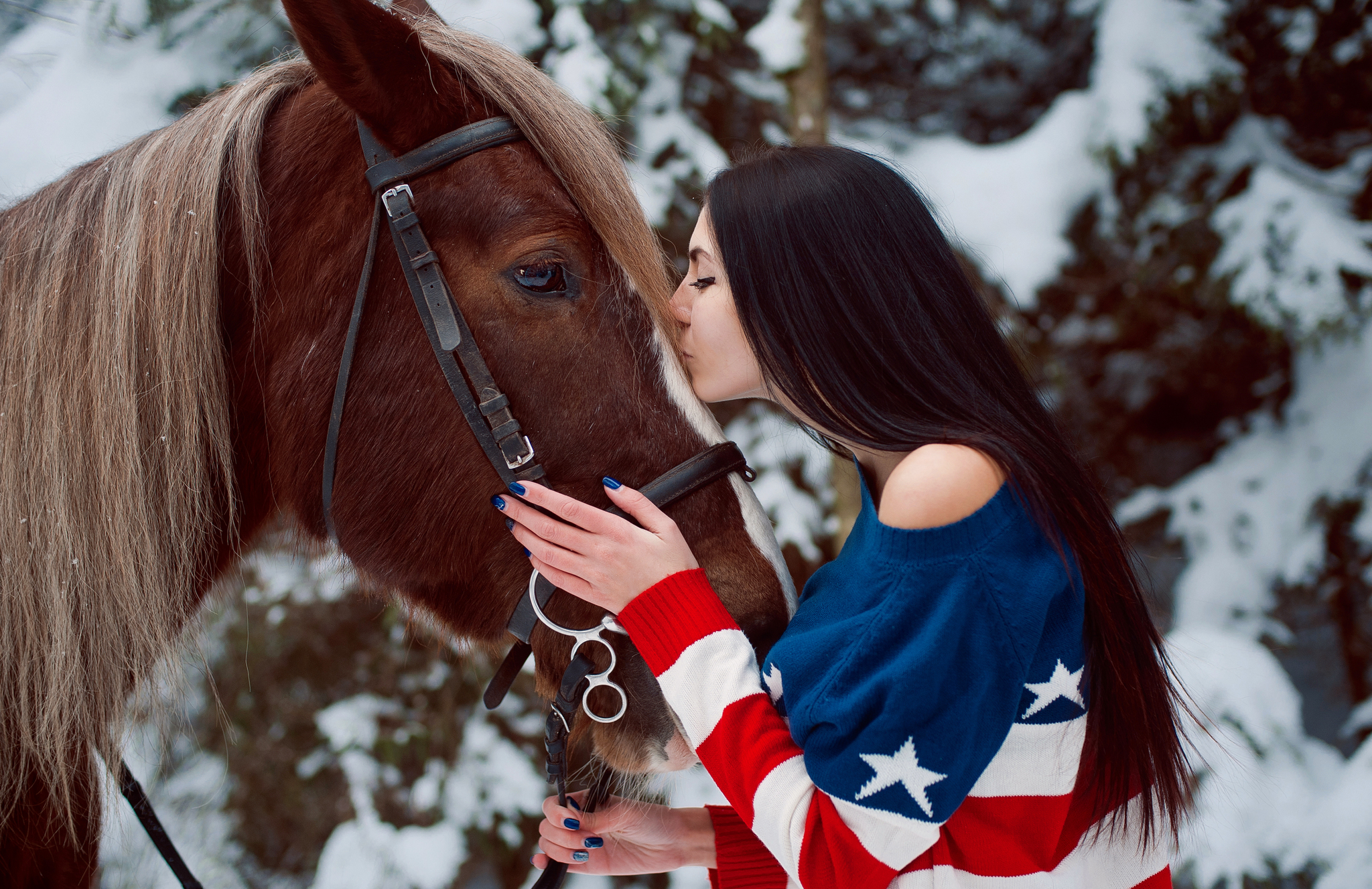 Horse photo walks - My, PHOTOSESSION, Horses, Nature, Winter, Girls, Longpost