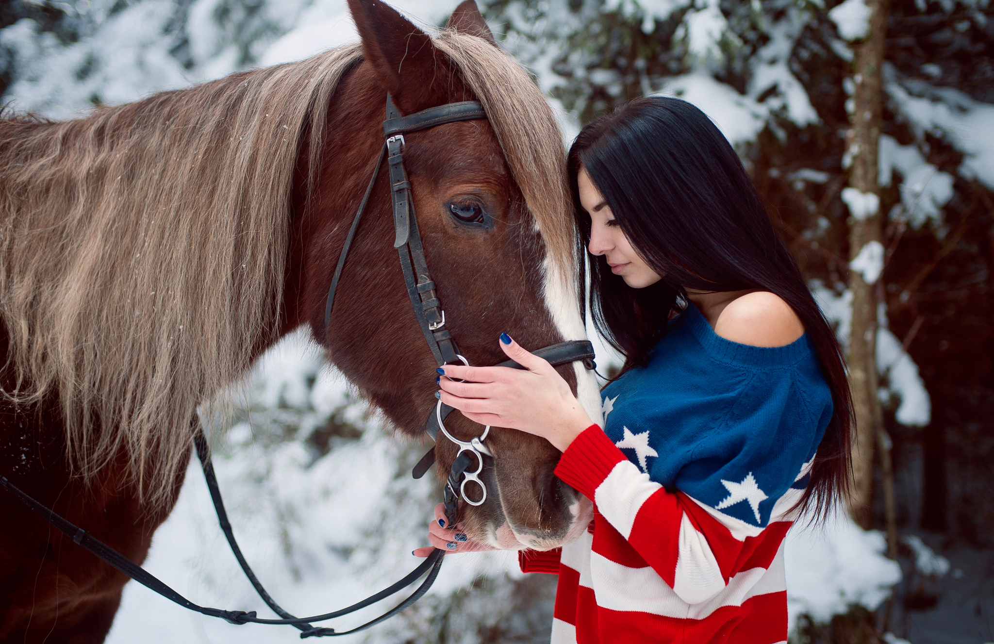 Horse photo walks - My, PHOTOSESSION, Horses, Nature, Winter, Girls, Longpost