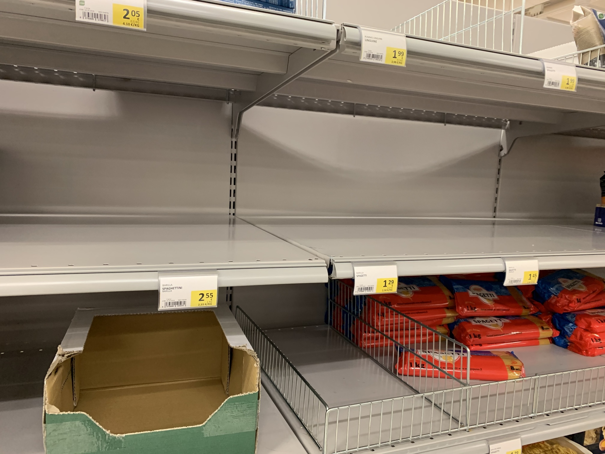 The zombie apocalypse. The beginning... or meanwhile in Europe - My, Coronavirus, Finland, Pandemic, Supermarket, Products, Longpost