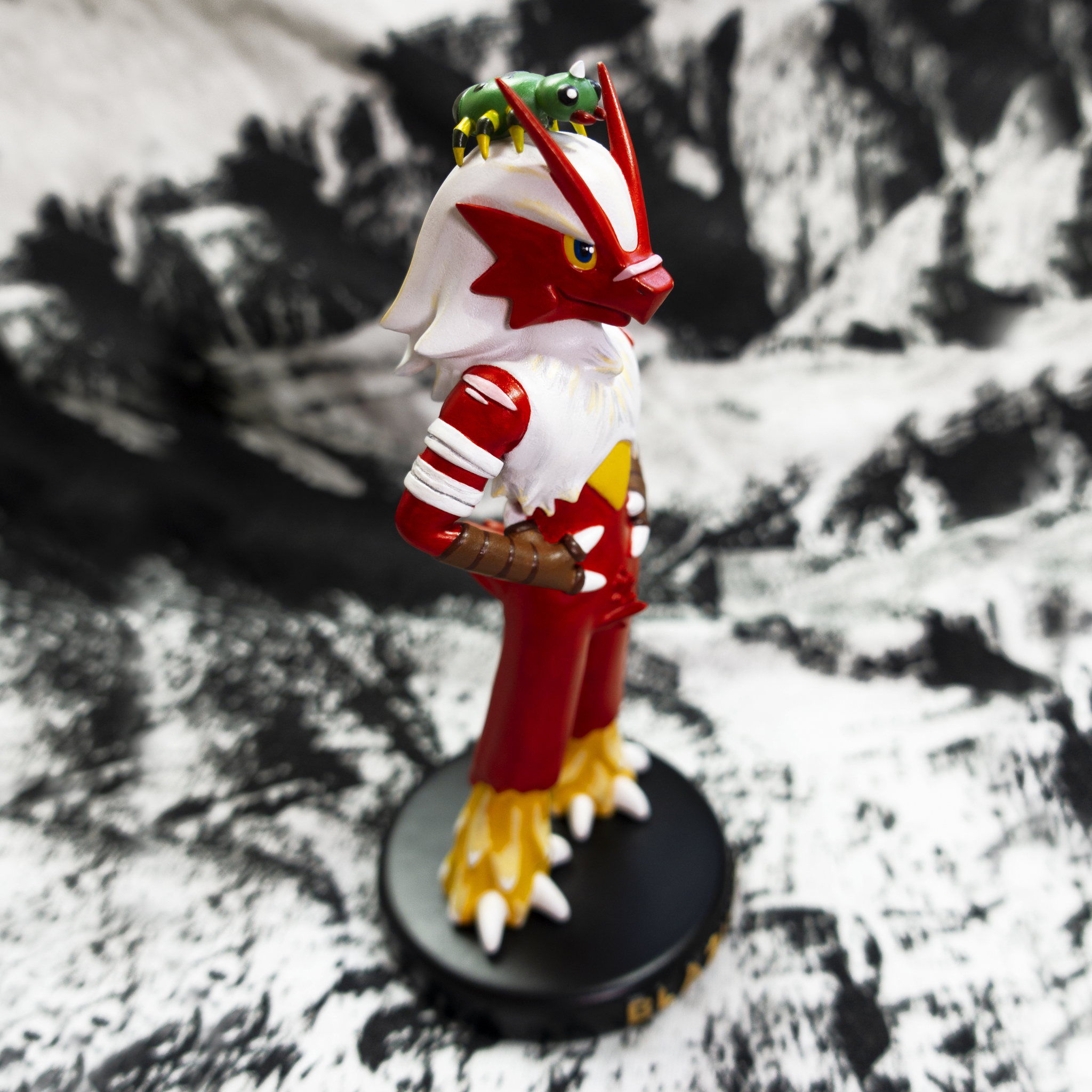 Pokemon Blaziken figurine - My, Figurines, Needlework with process, 3D печать, With your own hands, Video, Longpost, Blaziken