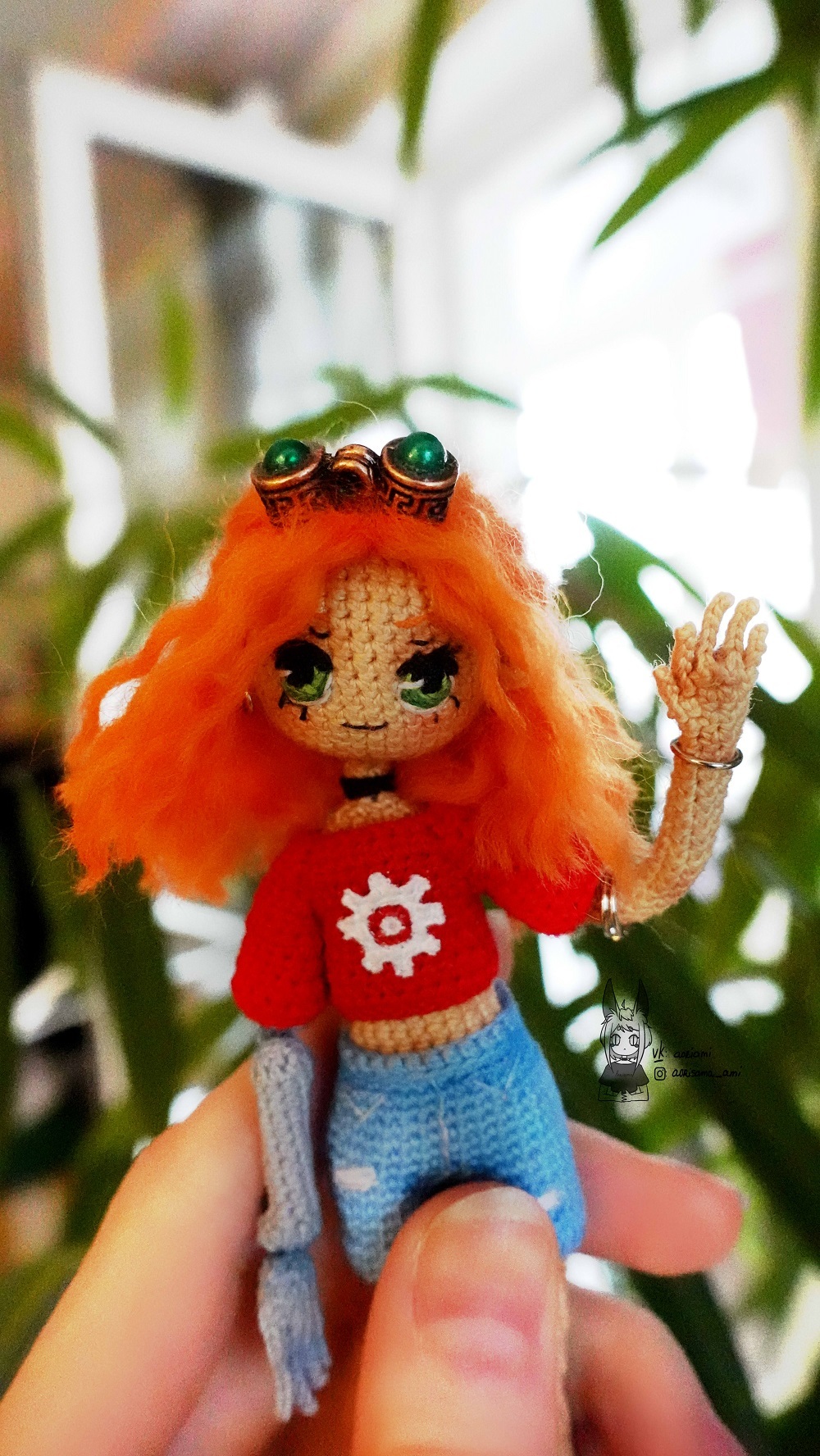 Kayla doll - My, Needlework without process, Needlework, Amigurumi, Knitting, Doll, Anime, Handmade, Crochet, Longpost