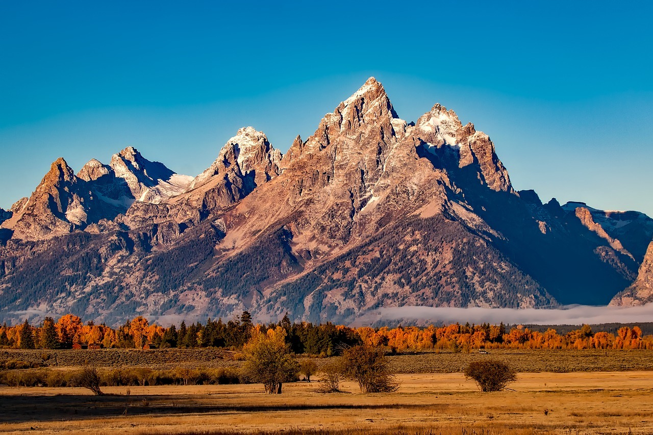 Clear day in Wyomiga National Park - Grand Teton, Nature