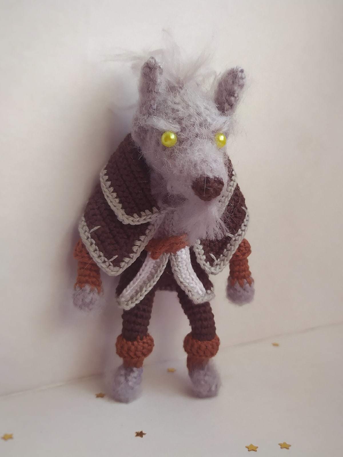 Mini-Azeroth: Greymane - My, Warcraft, World of warcraft, Blizzard, Amigurumi, Knitted toys, Genn Greymane, Longpost