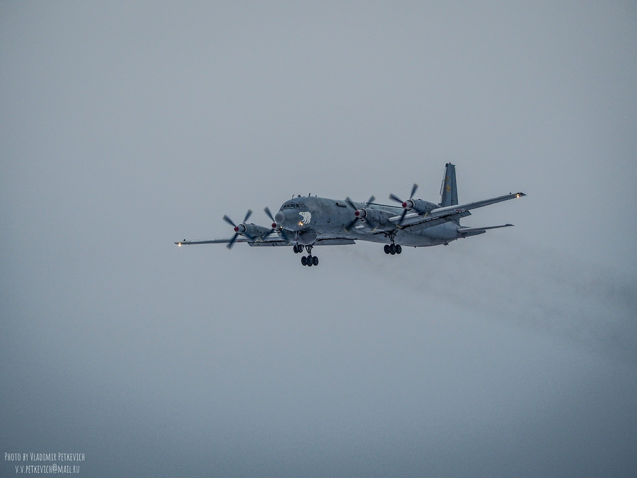 Landing of the Il-38 MA of the Russian Navy at the Severomorsk airfield - Airplane, Aviation, Navy, Northern Fleet, Severomorsk, The photo, IL-38, Longpost