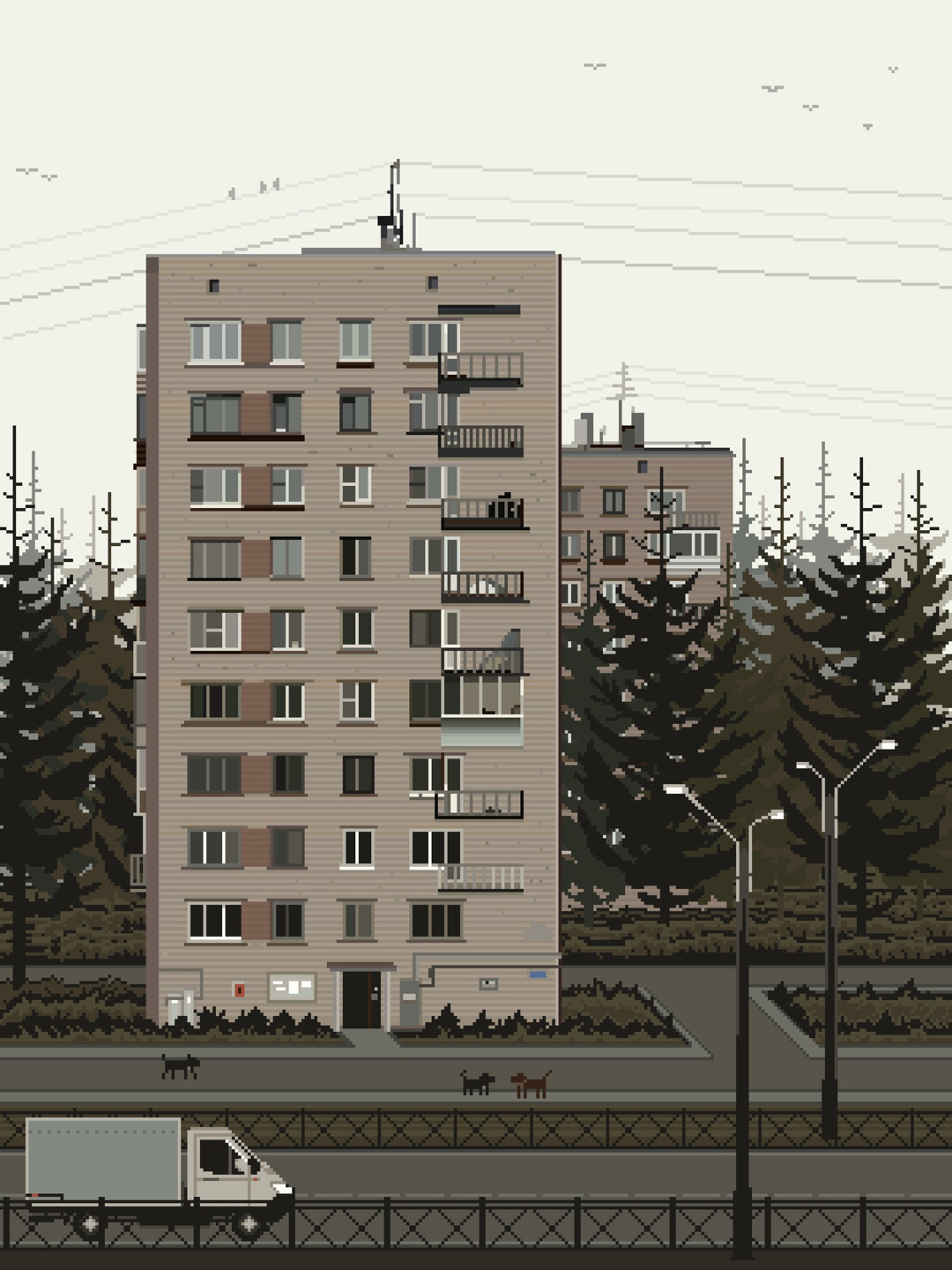 View from the window - My, Pixel, Pixel Art