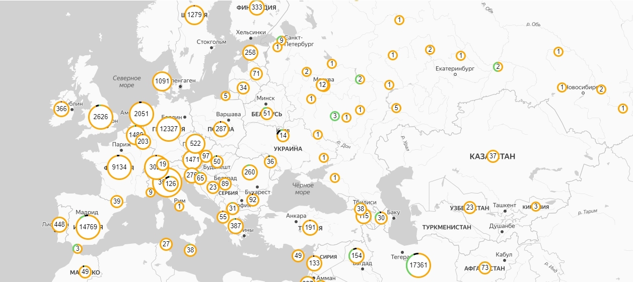 March 19 10:24 Moscow time. Coronavirus. Latest news (world statistics) - My, Pandemic, Coronavirus, Virus